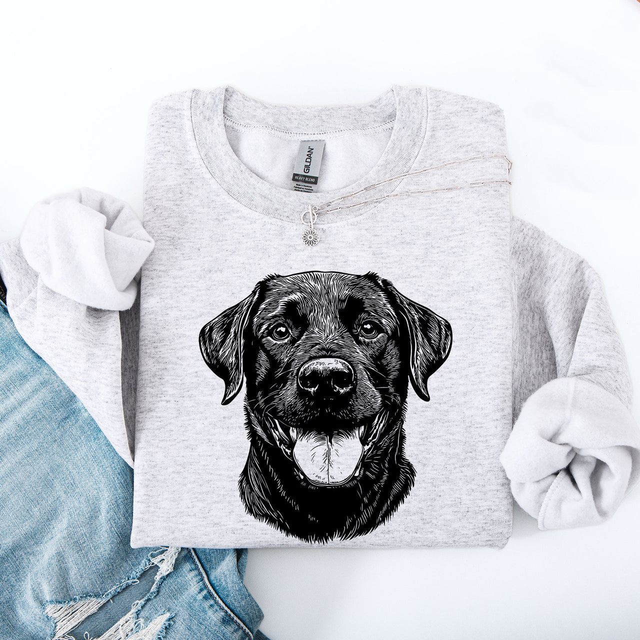 Black Lab Labrador Retriever Enthusiast Apparel For Dog Lovers Graphic Sweatshirt