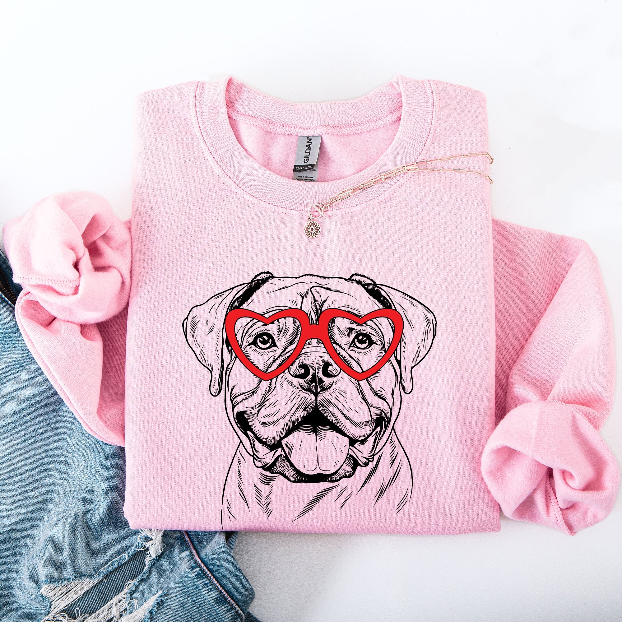 Bull Mastiff Valentine's Day Lover Edition Graphic Design For Serious Dog Breed Enthusiasts And Pet Owners Sweatshirt