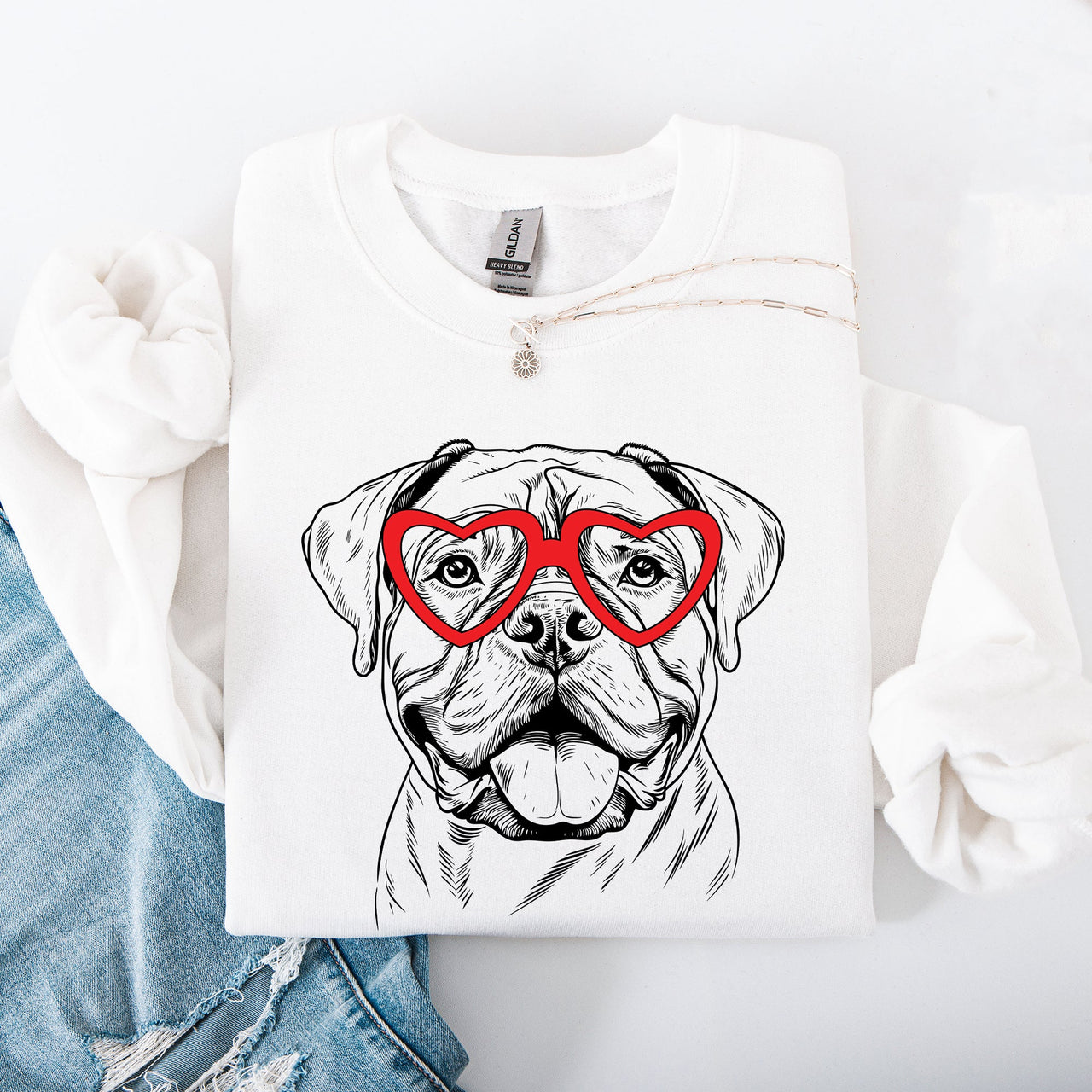 Bull Mastiff Valentine's Day Lover Edition Graphic Design For Serious Dog Breed Enthusiasts And Pet Owners Sweatshirt