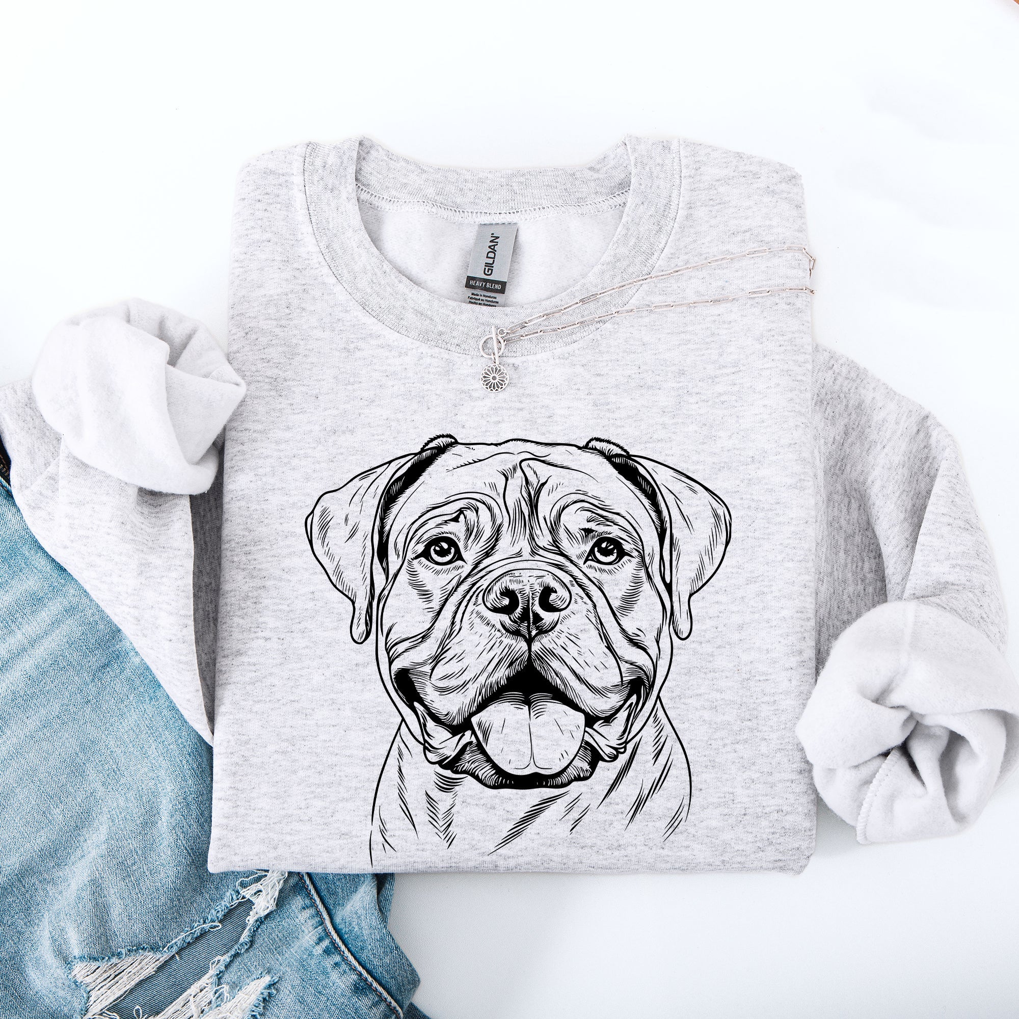 Bull Mastiff Large Breed Canine Lover Bold Loyal Guardian Silhouette Artwork Sweatshirt
