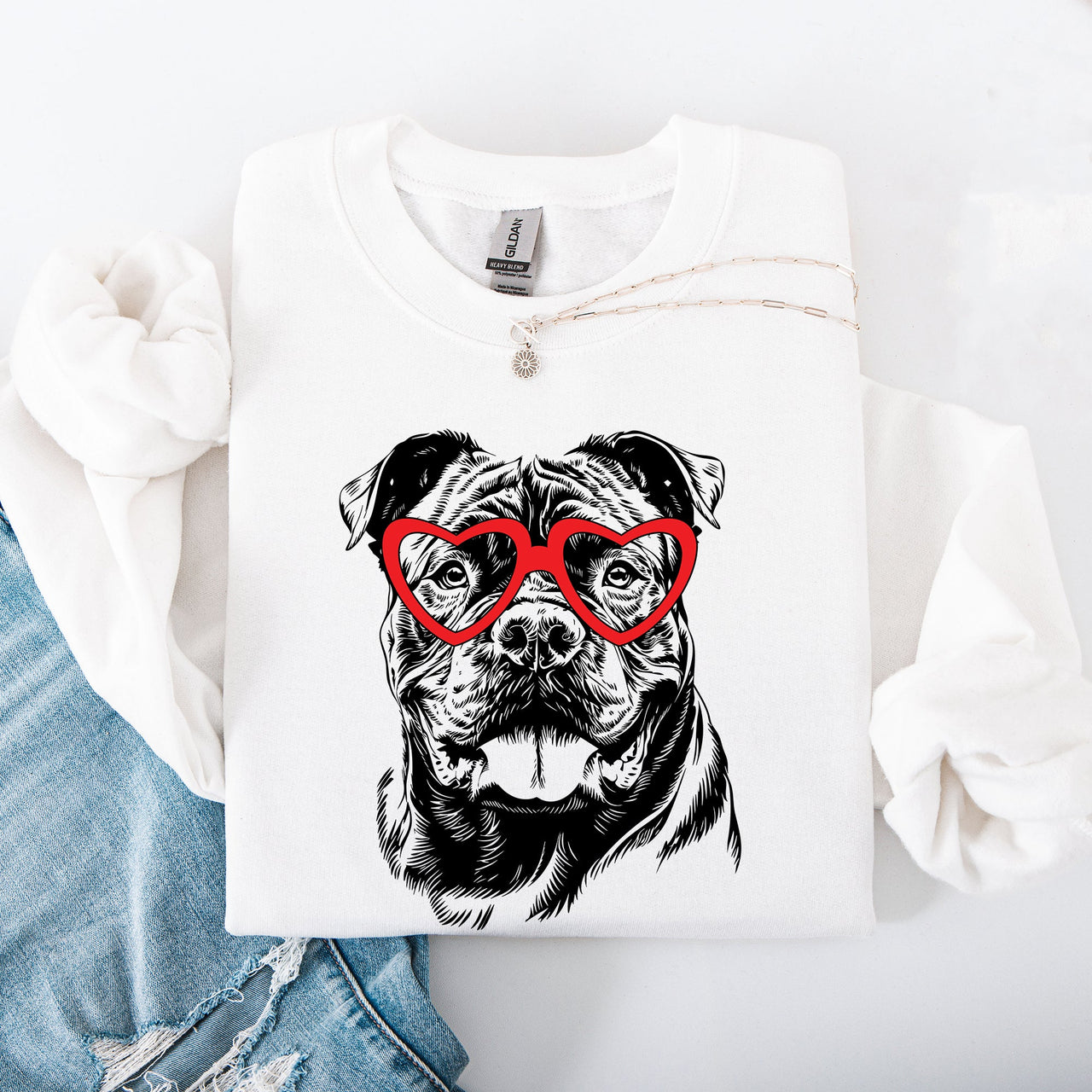 Cane Corso Valentine's Day Breed Lover Portrait Illustration For Dog Owners Sweatshirt