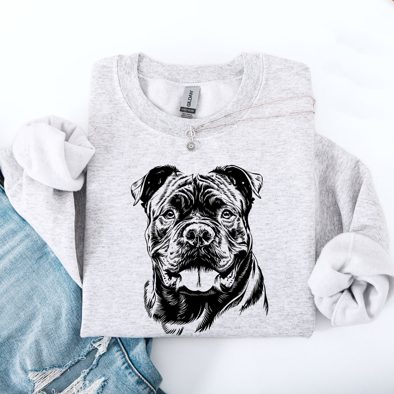 Premium Classic Cane Corso Dog Breed Lover Timeless Portrait Graphic For Dog Lovers Sweatshirt