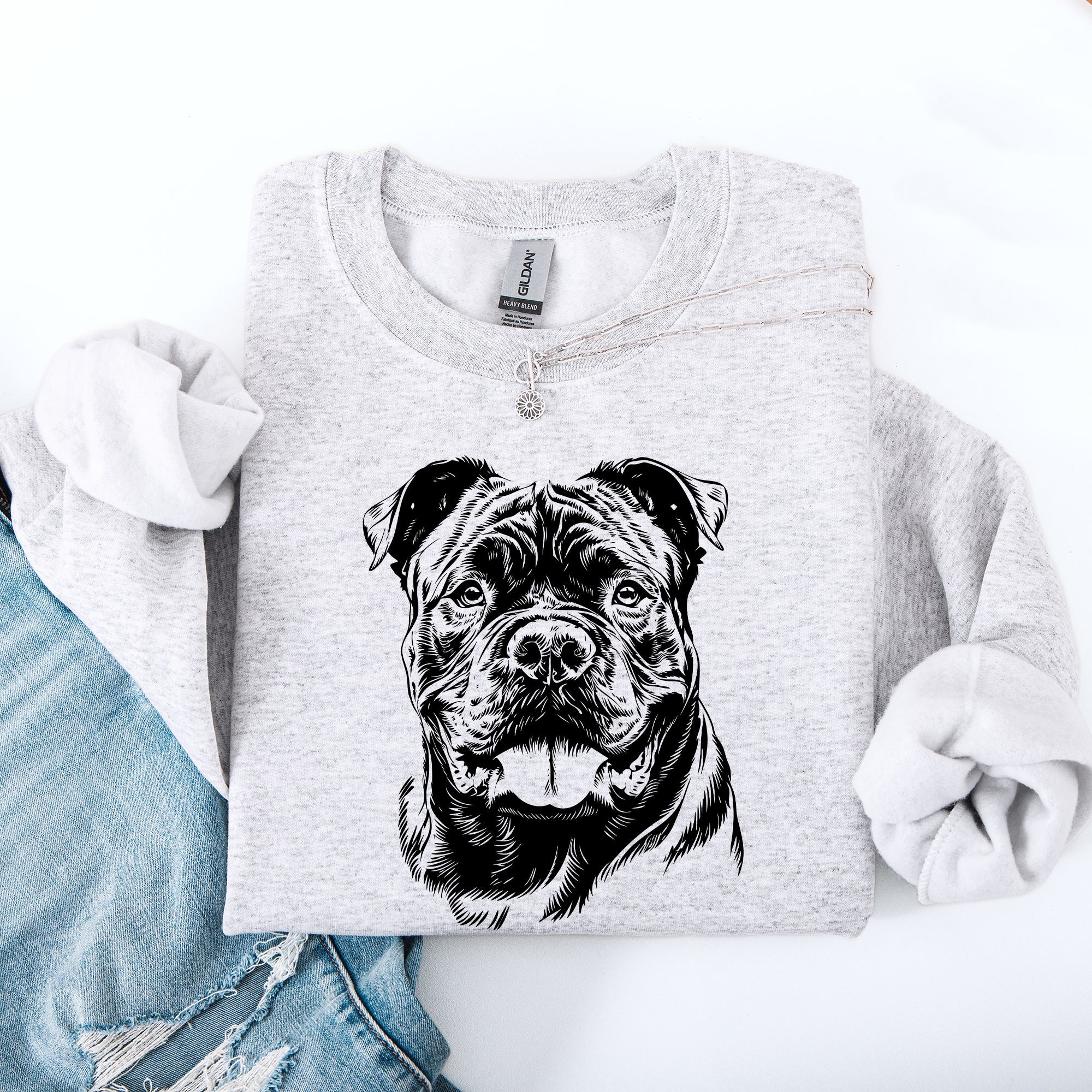 Premium Classic Cane Corso Dog Breed Lover Timeless Portrait Graphic For Dog Lovers Sweatshirt