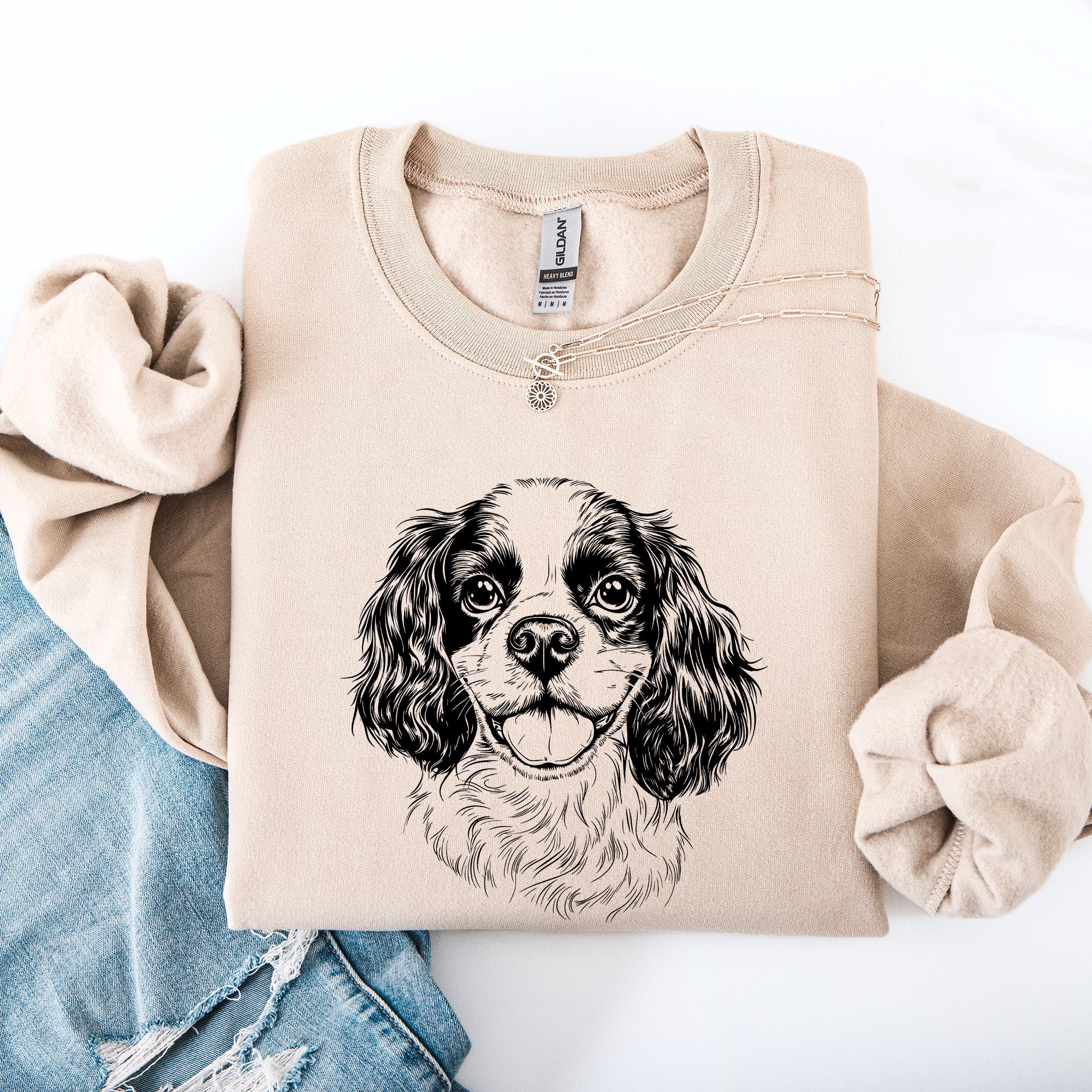 Cavalier King Charles Breed Lovers Official Graphic Artwork Collection Sweatshirt