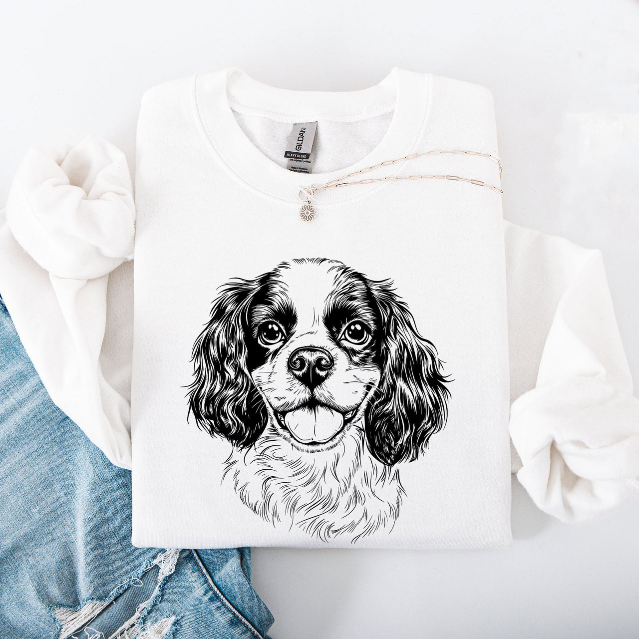 Cavalier King Charles Breed Lovers Official Graphic Artwork Collection Sweatshirt