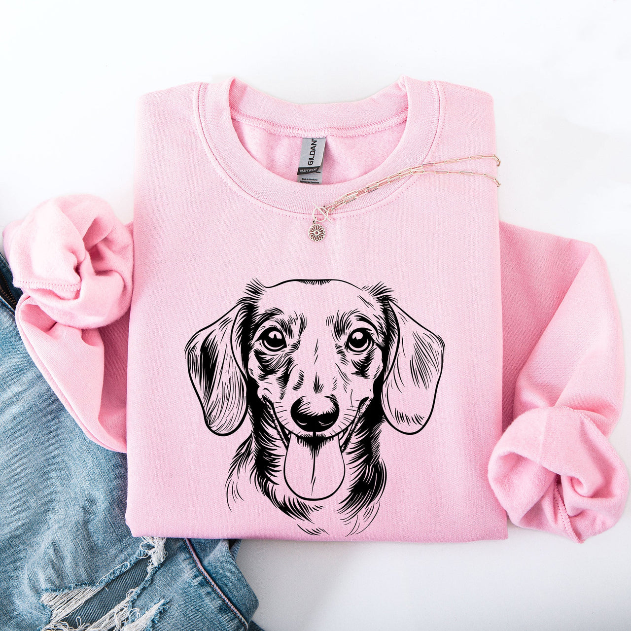 Dachshund Lover Dog Breed Portrait And Silhouette Artwork Collection Edition Sweatshirt