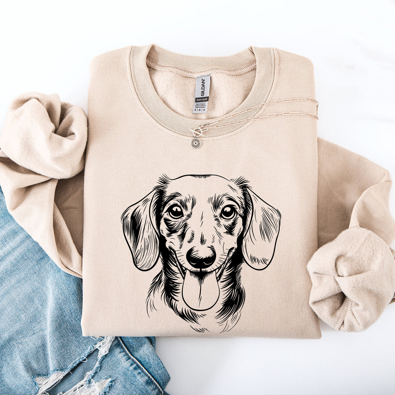 Dachshund Lover Dog Breed Portrait And Silhouette Artwork Collection Edition Sweatshirt