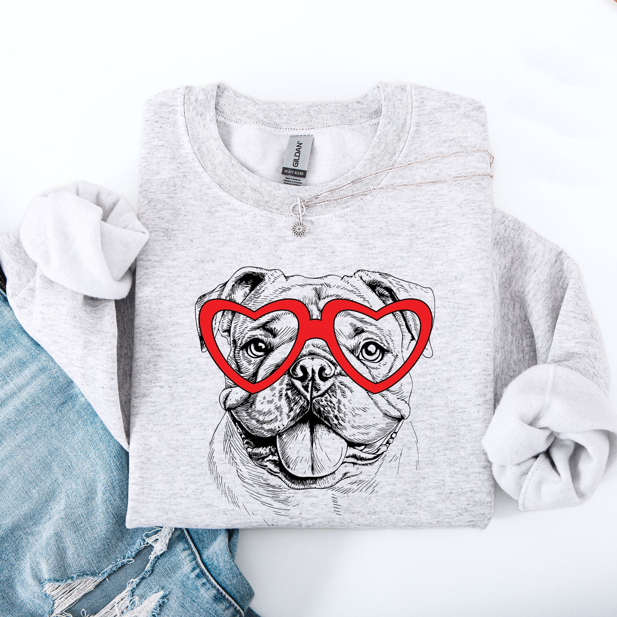 Valentine's English Bulldog Pet Lover Cozy Fleece Collection For Dog Lovers Everywhere Sweatshirt