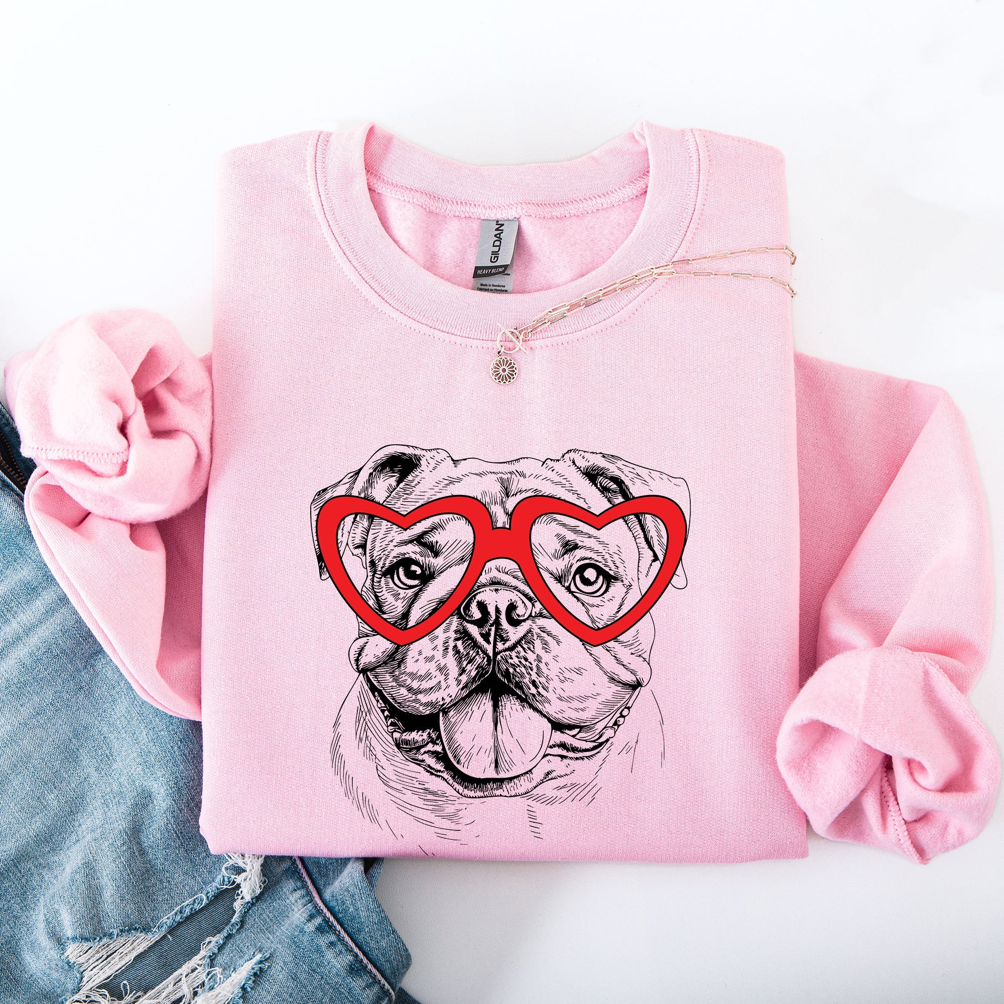Valentine's English Bulldog Pet Lover Cozy Fleece Collection For Dog Lovers Everywhere Sweatshirt