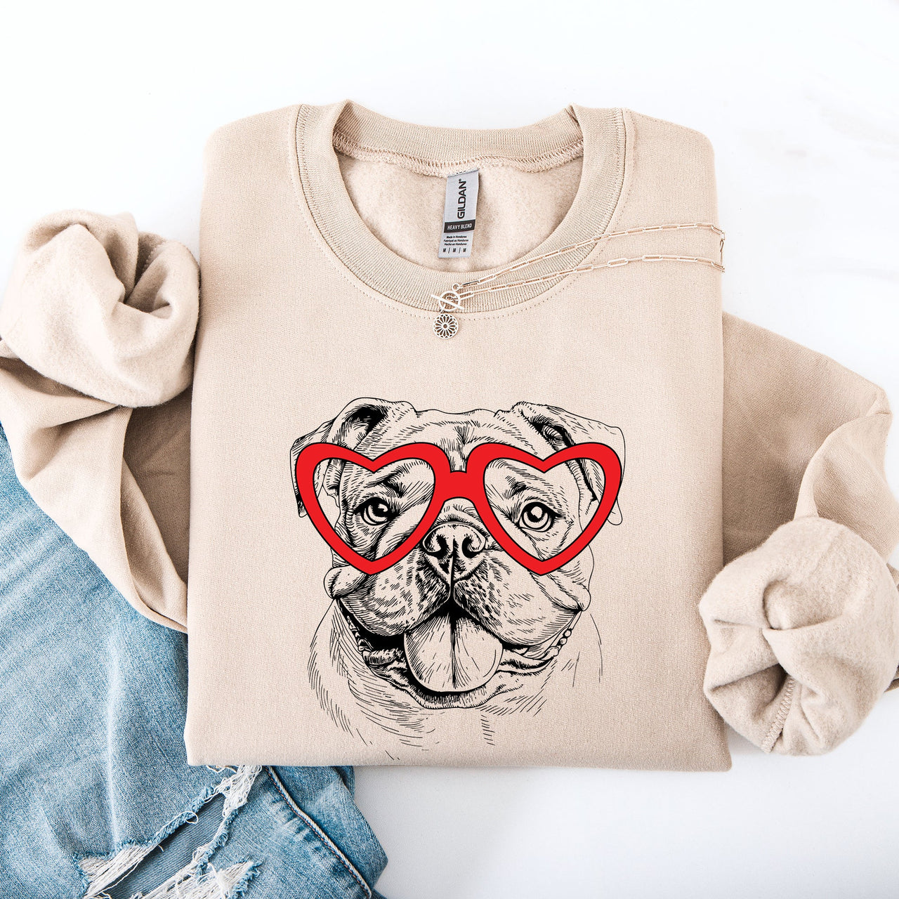 Valentine's English Bulldog Pet Lover Cozy Fleece Collection For Dog Lovers Everywhere Sweatshirt