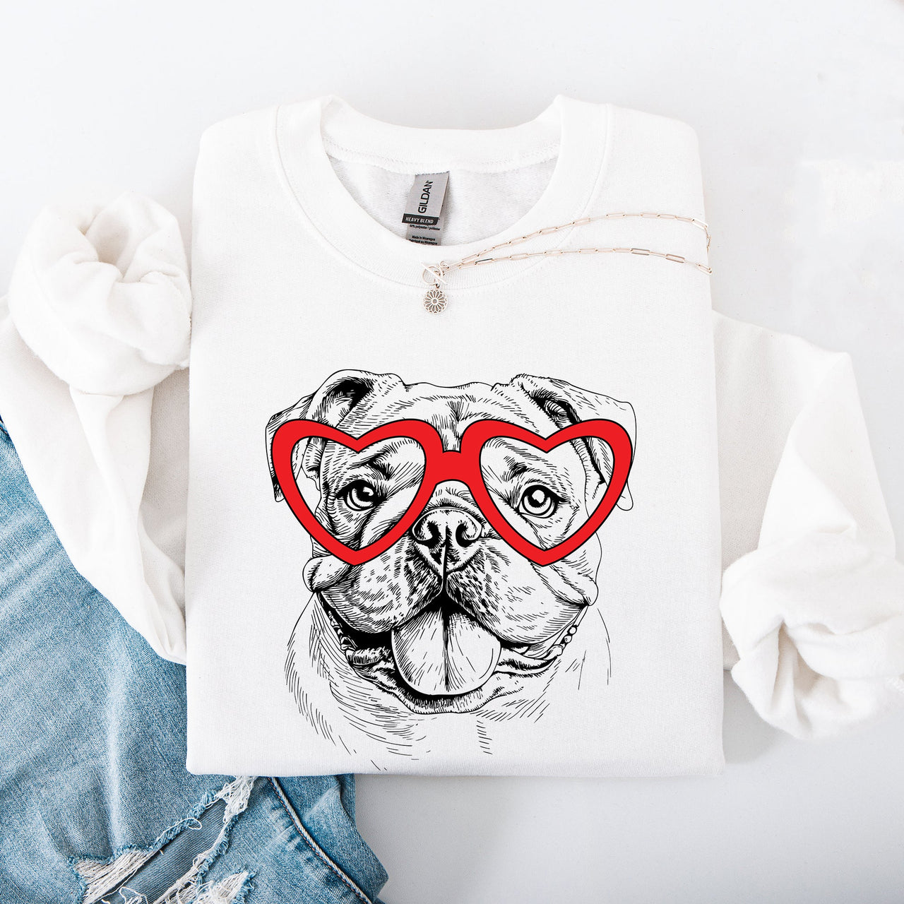 Valentine's English Bulldog Pet Lover Cozy Fleece Collection For Dog Lovers Everywhere Sweatshirt