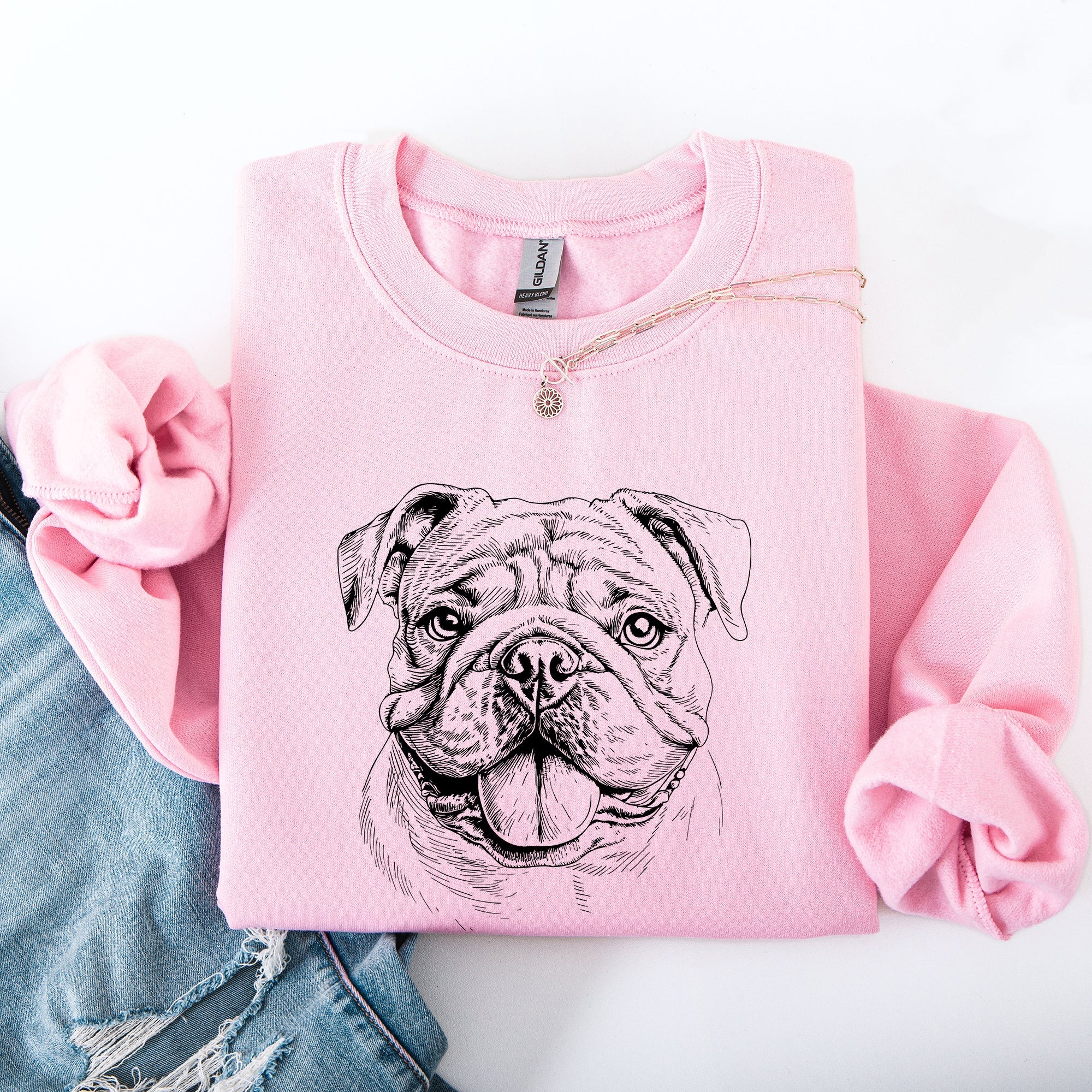 English Bulldog Lover Graphic Sweatshirt For Dog Enthusiasts And Pet Parents Worldwide