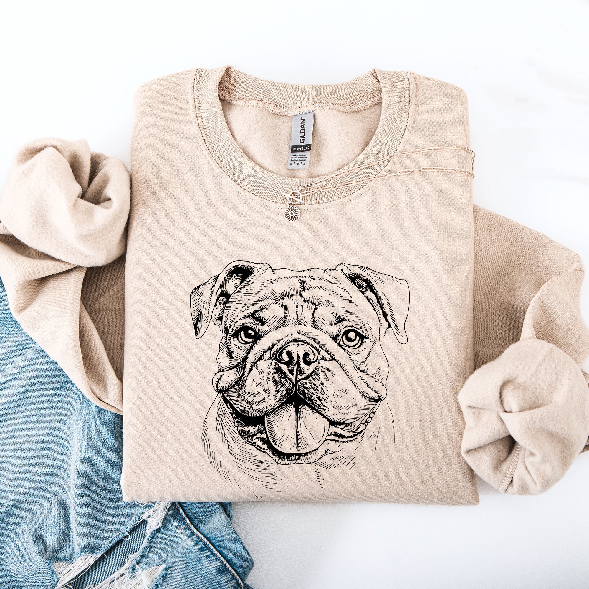 English Bulldog Lover Graphic Sweatshirt For Dog Enthusiasts And Pet Parents Worldwide