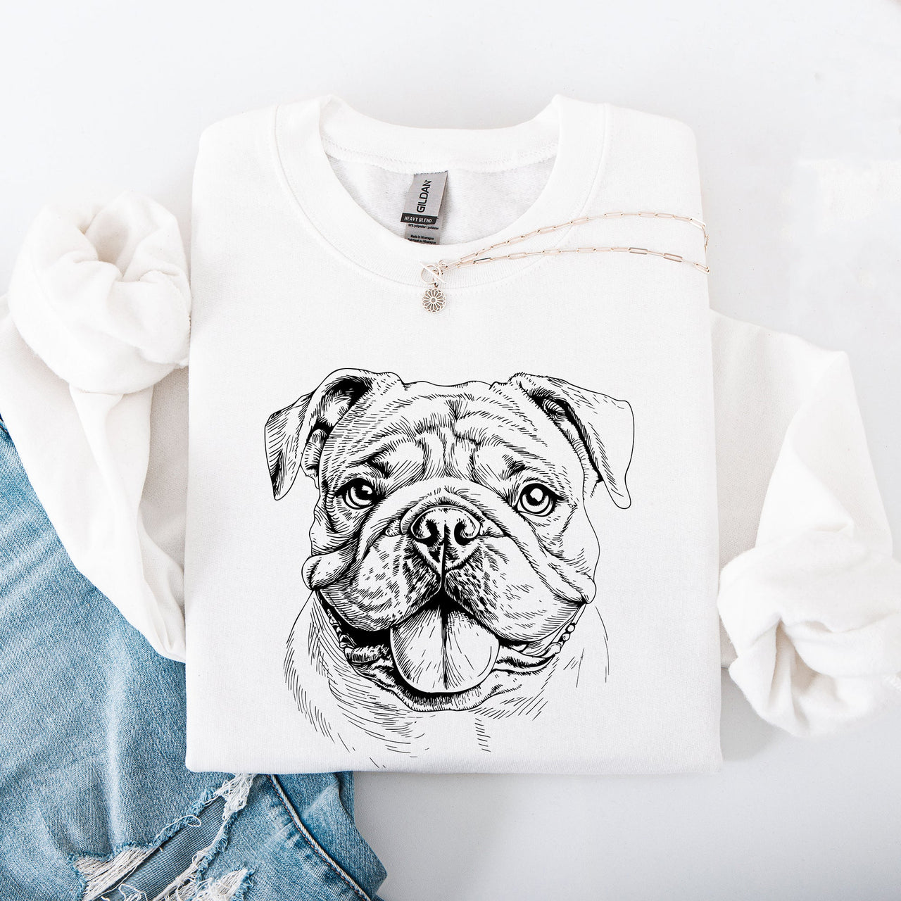 English Bulldog Lover Graphic Sweatshirt For Dog Enthusiasts And Pet Parents Worldwide