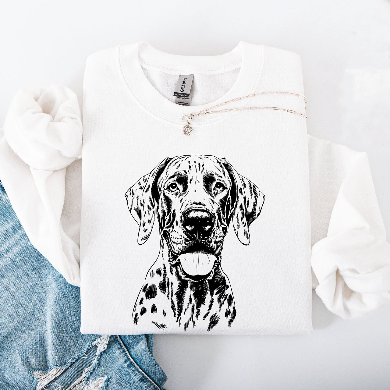 Great Dane Breed Illustration For Dog Lovers That Celebrates A Beloved Breed Sweatshirt