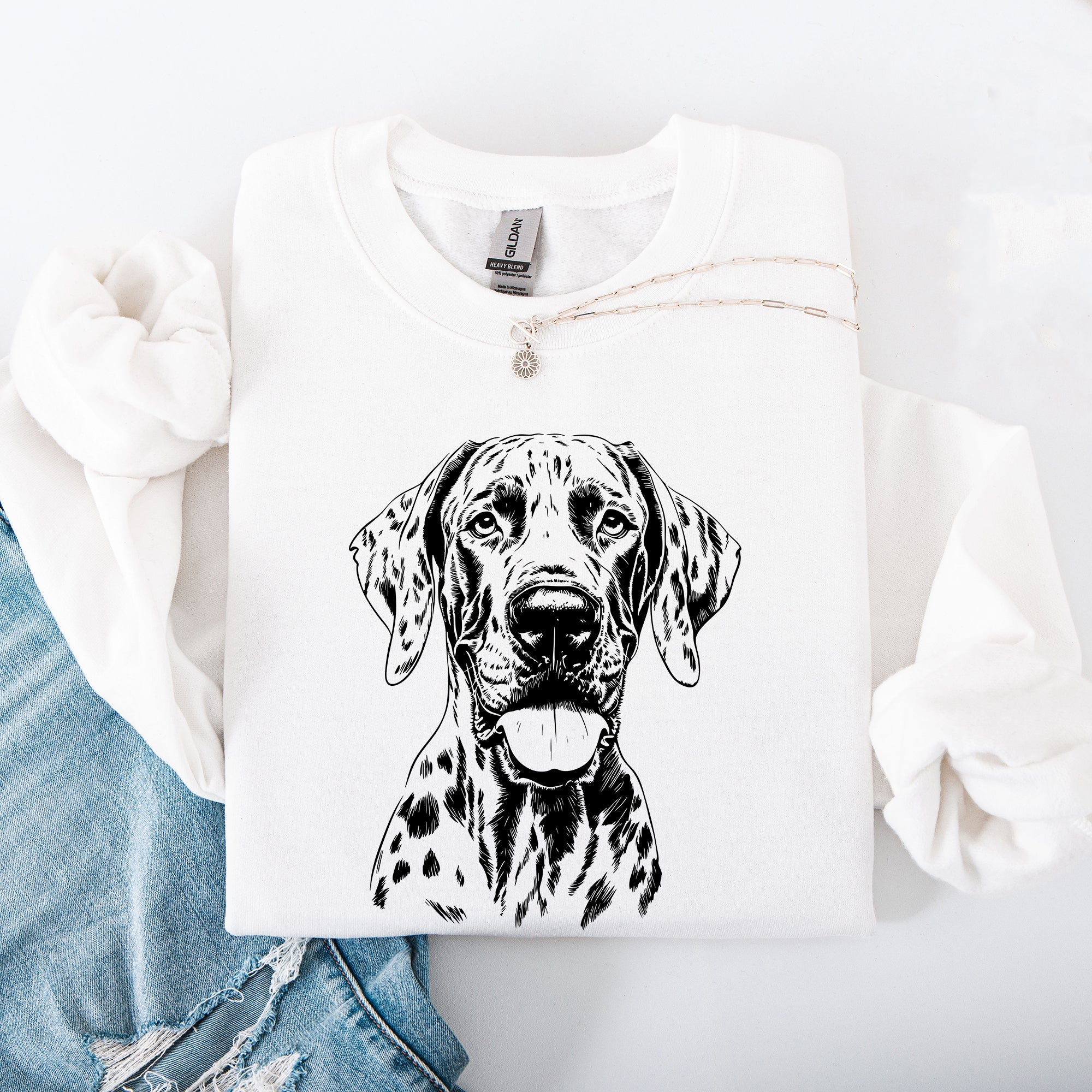Great Dane Breed Illustration For Dog Lovers That Celebrates A Beloved Breed Sweatshirt