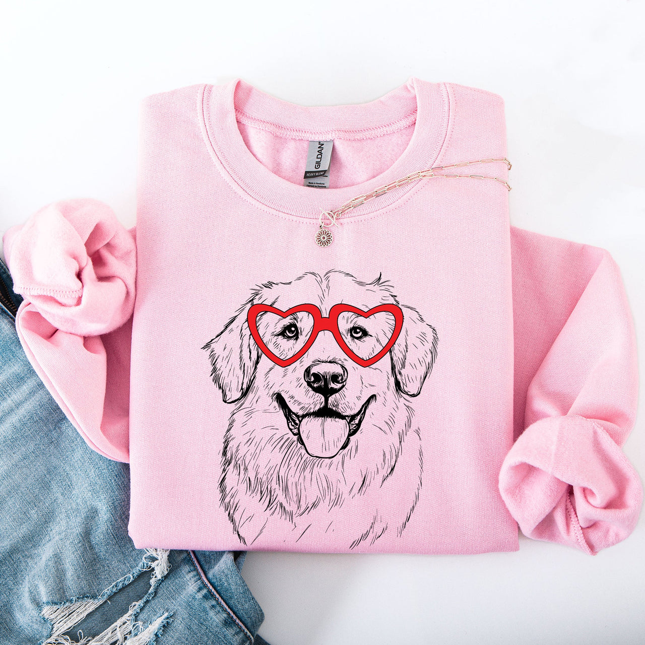 Great Pyrenees Valentine's Heart Full Of Paws And Loyalty For Dog Breed Lovers Sweatshirt