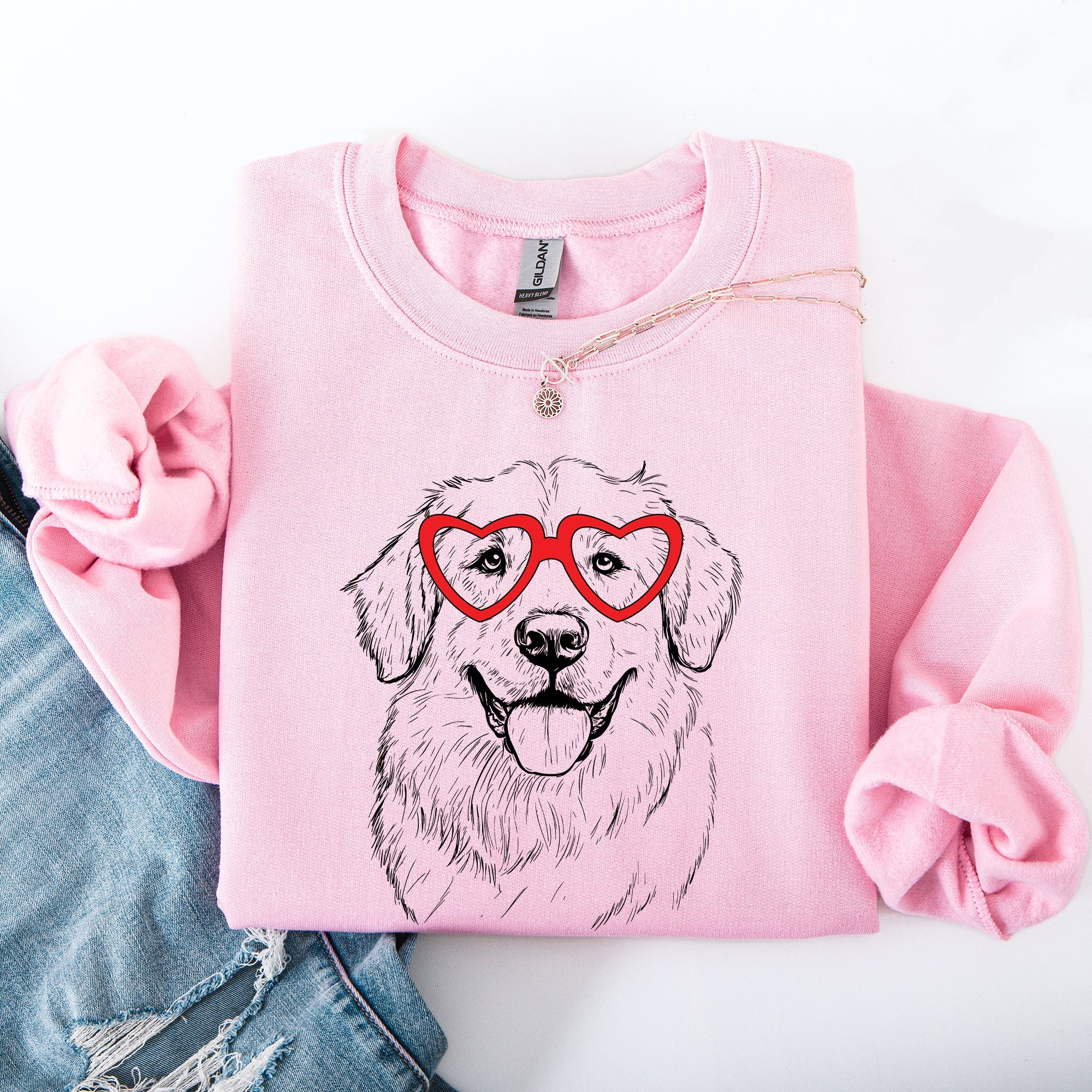 Great Pyrenees Valentine's Heart Full Of Paws And Loyalty For Dog Breed Lovers Sweatshirt