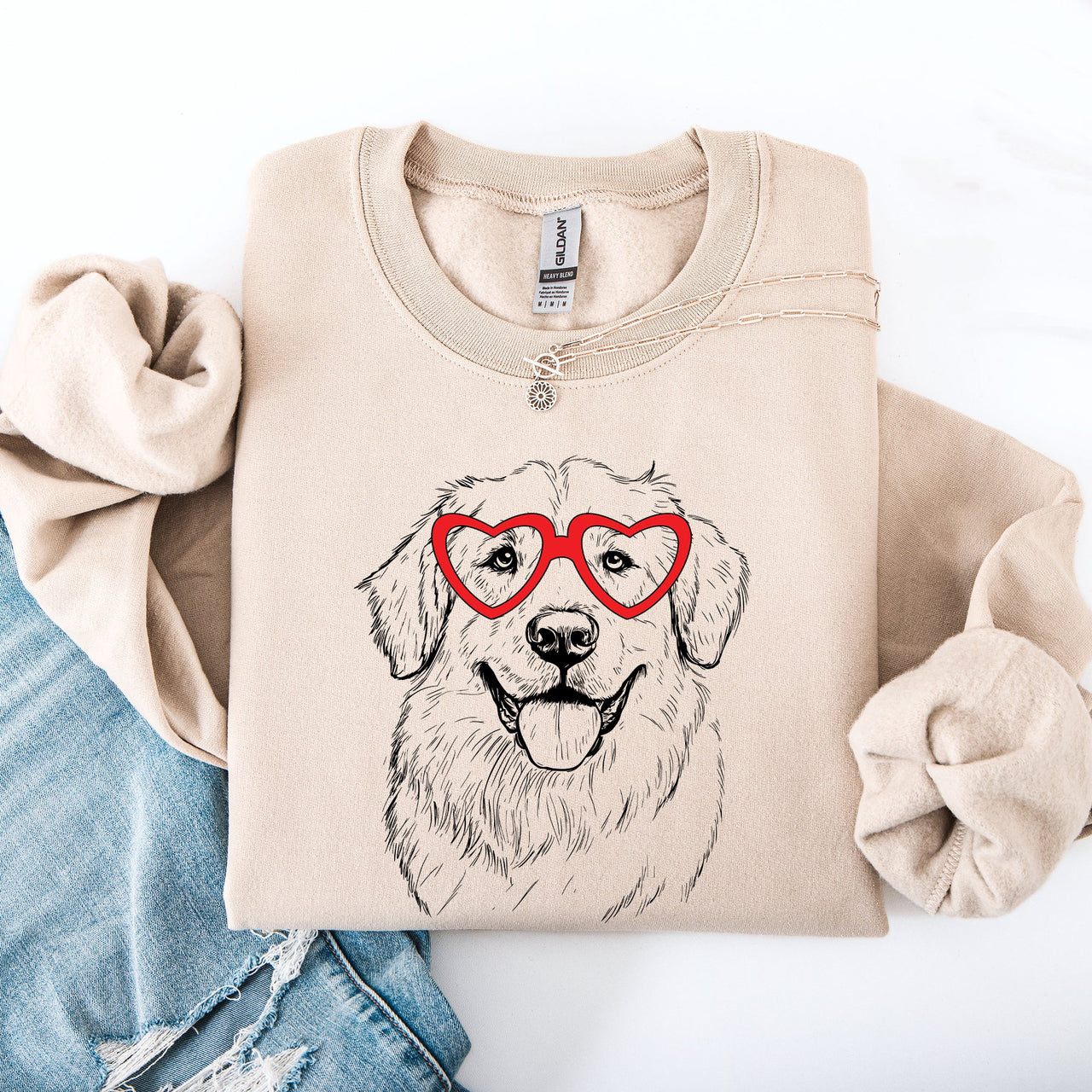 Great Pyrenees Valentine's Heart Full Of Paws And Loyalty For Dog Breed Lovers Sweatshirt