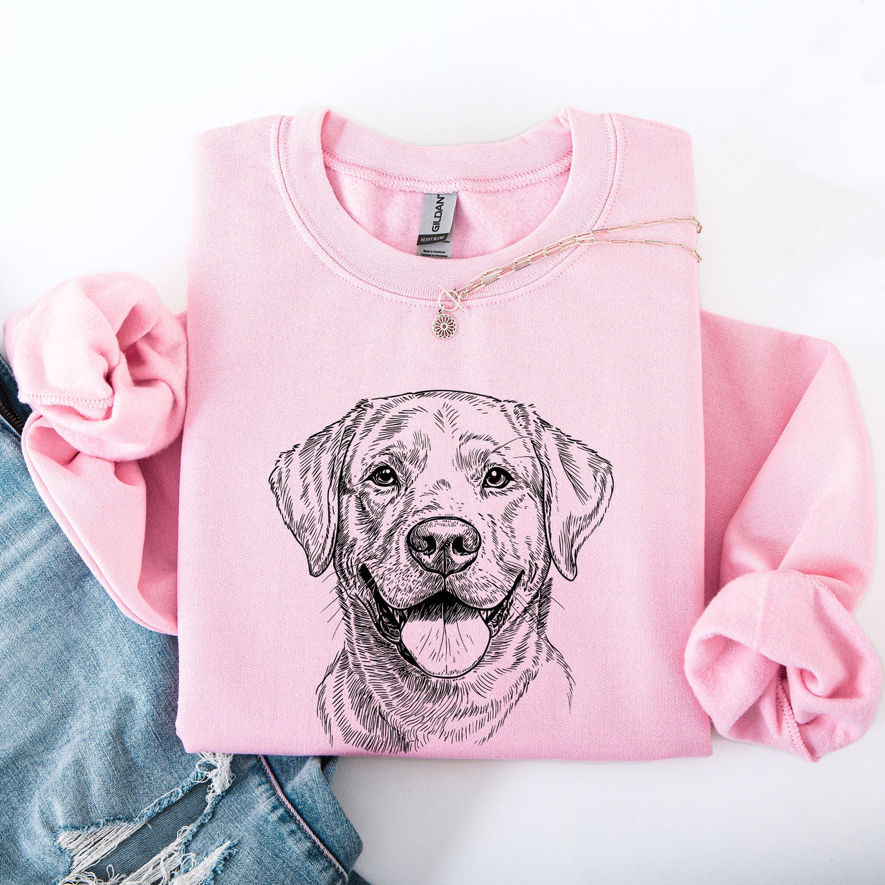 Labrador Retriever Portrait For Pet Lovers Family Dog Breed Sweatshirt Featuring Loyal Companion