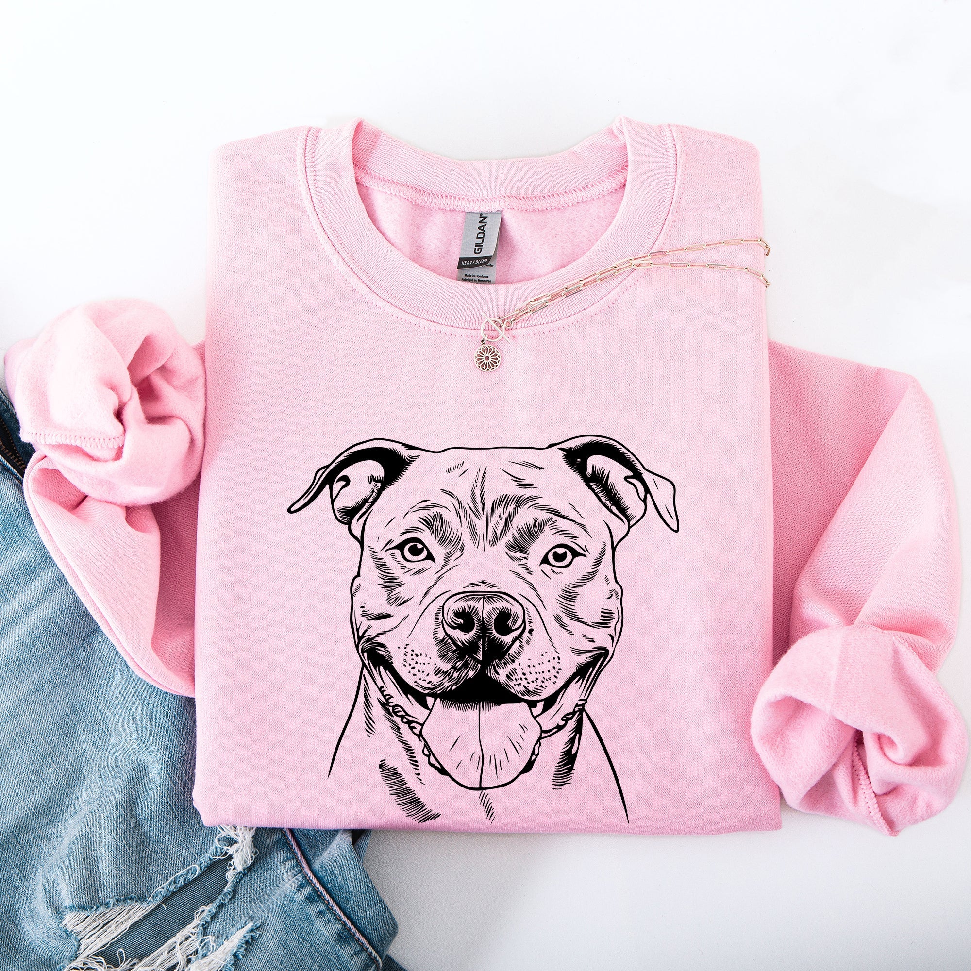 Pitbull Pet Dog Breed Pride And Loyal Companion Icon Bold Graphic Style For Dog Lovers Sweatshirt