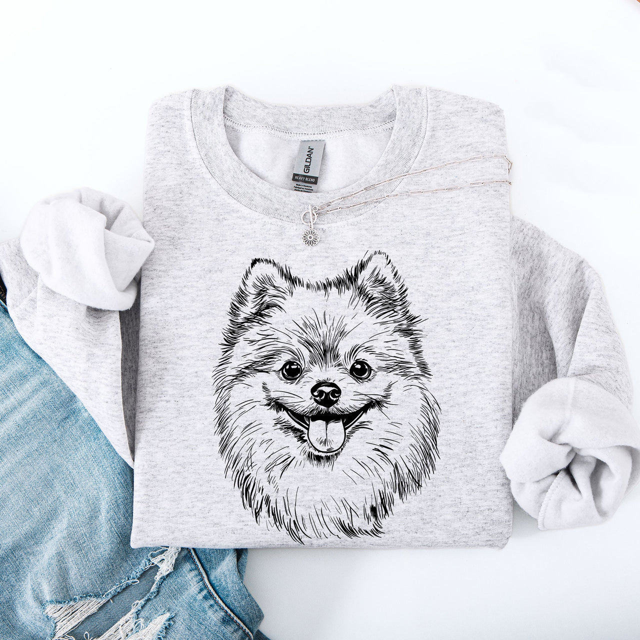 Pomeranian Pet Dog Breed Adorable Companion Love Forever Quote Cozy Warm Fleece Sweatshirt