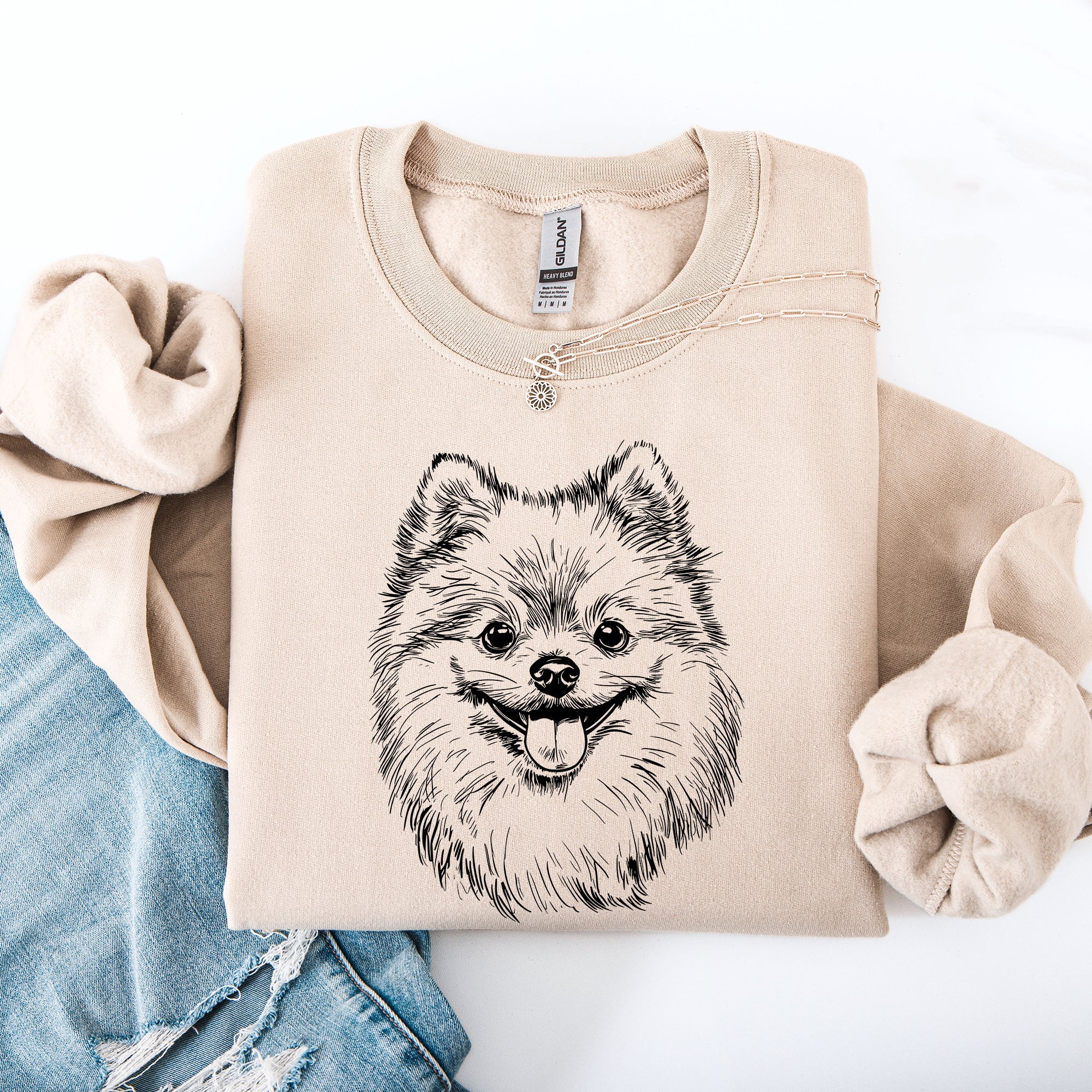 Pomeranian Pet Dog Breed Adorable Companion Love Forever Quote Cozy Warm Fleece Sweatshirt