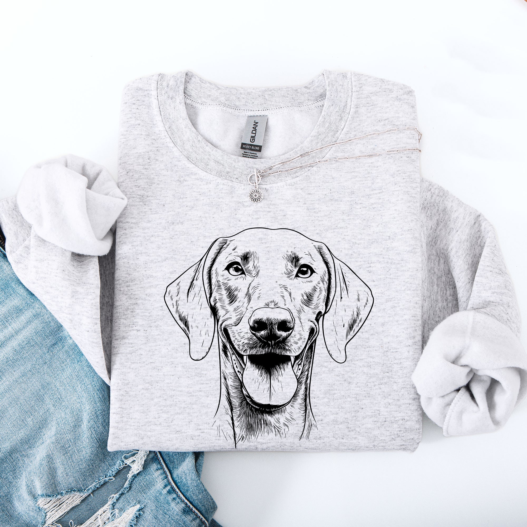 Weimaraner Portrait Of A Loyal Dog Breed Lover For Pet Enthusiasts And Home Decor Sweatshirt