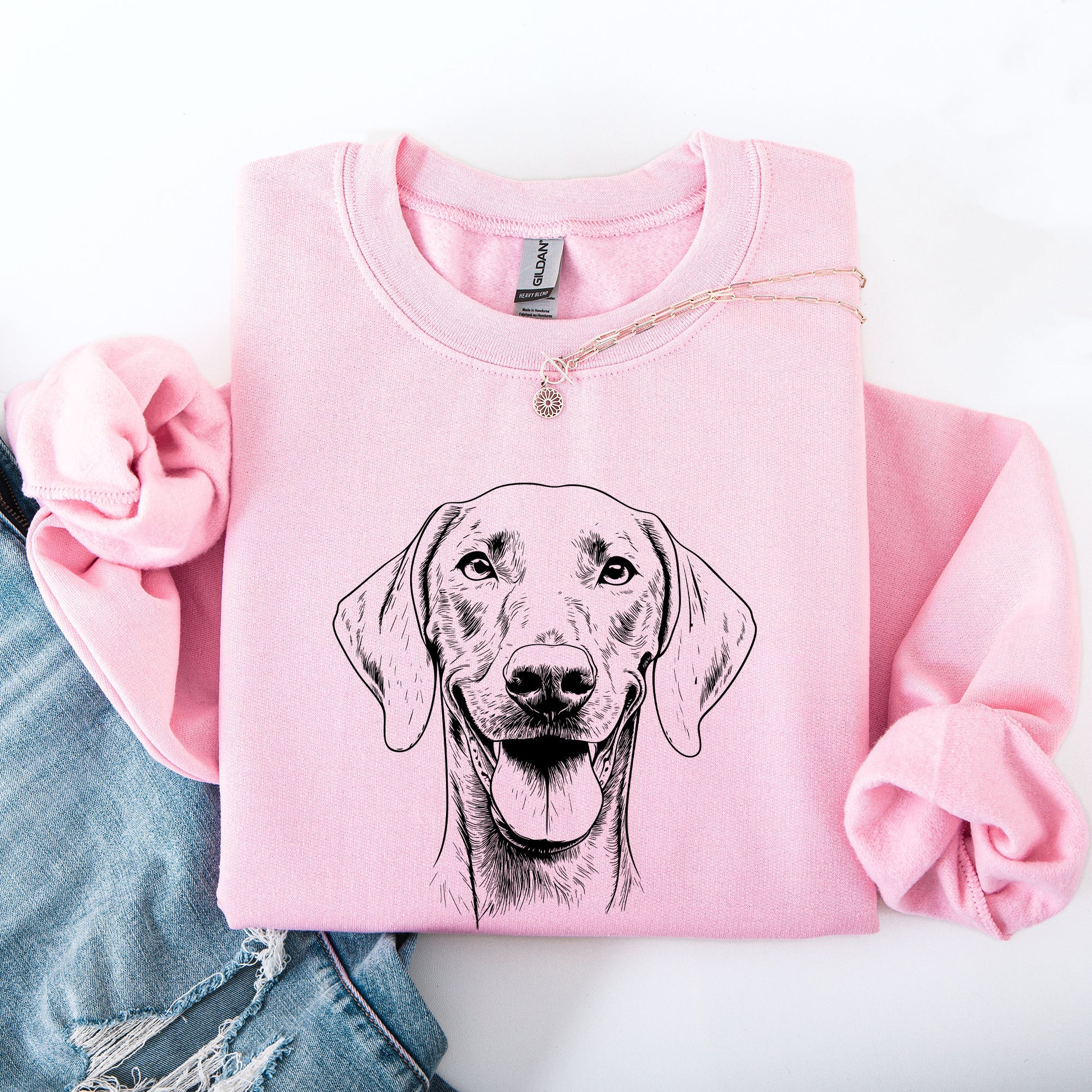 Weimaraner Portrait Of A Loyal Dog Breed Lover For Pet Enthusiasts And Home Decor Sweatshirt