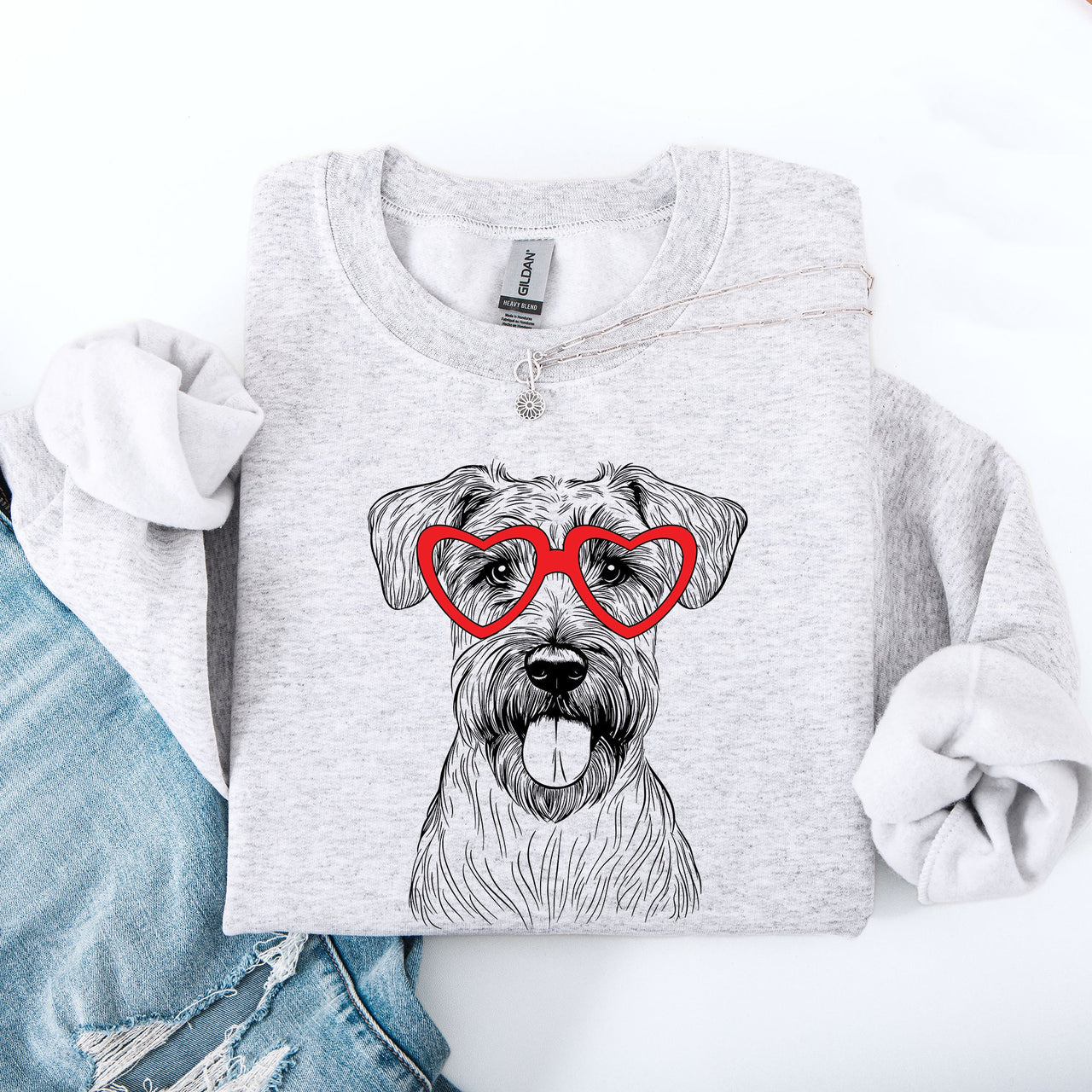 Wheaten Terrier Valentine's Day Love Story For Pet Lovers Cozy Quote All Season Sweatshirt