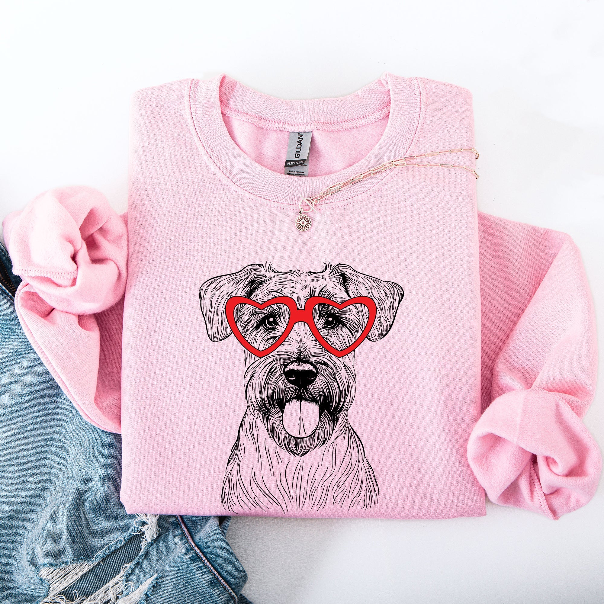 Wheaten Terrier Valentine's Day Love Story For Pet Lovers Cozy Quote All Season Sweatshirt