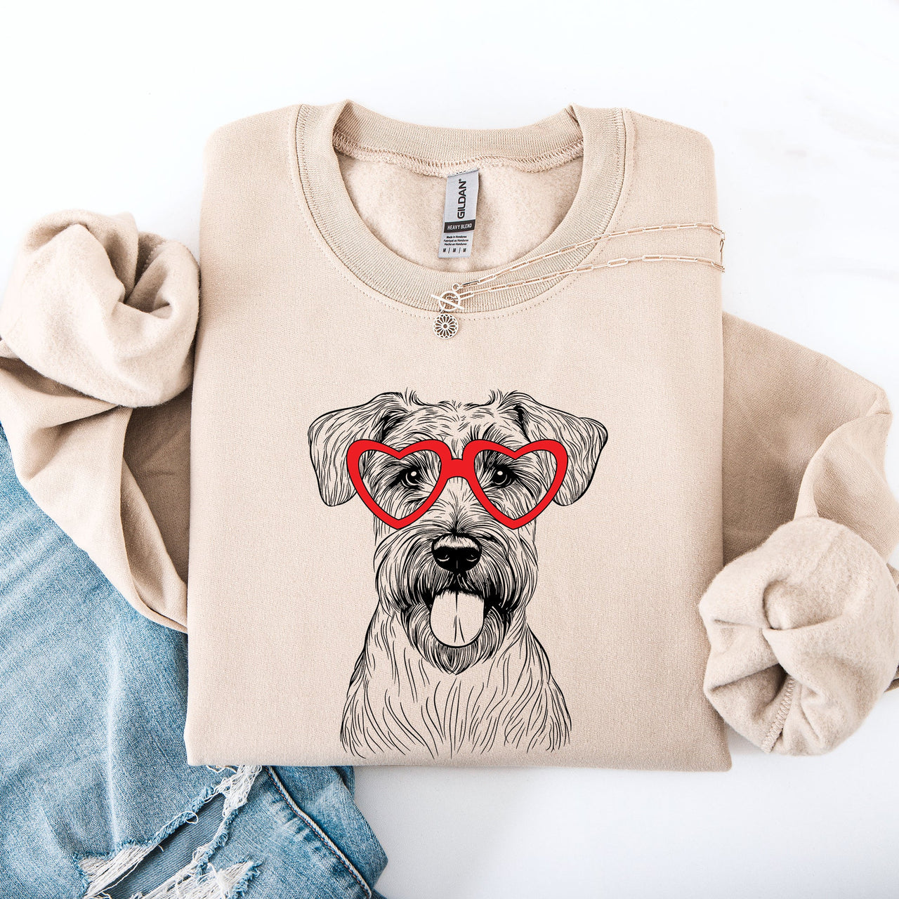 Wheaten Terrier Valentine's Day Love Story For Pet Lovers Cozy Quote All Season Sweatshirt
