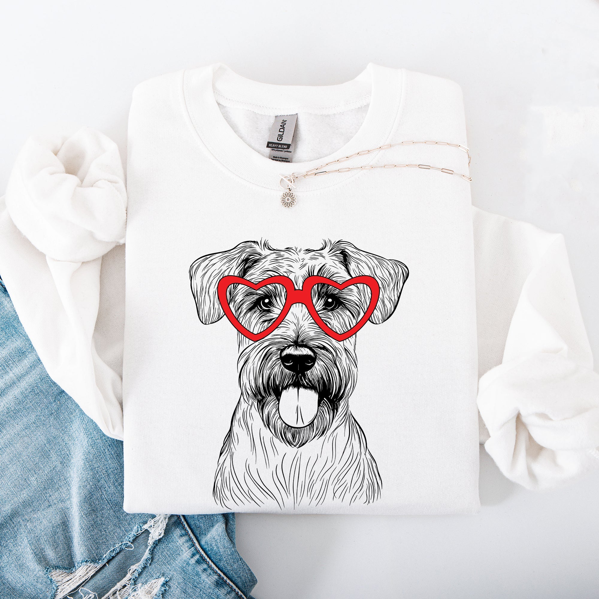 Wheaten Terrier Valentine's Day Love Story For Pet Lovers Cozy Quote All Season Sweatshirt