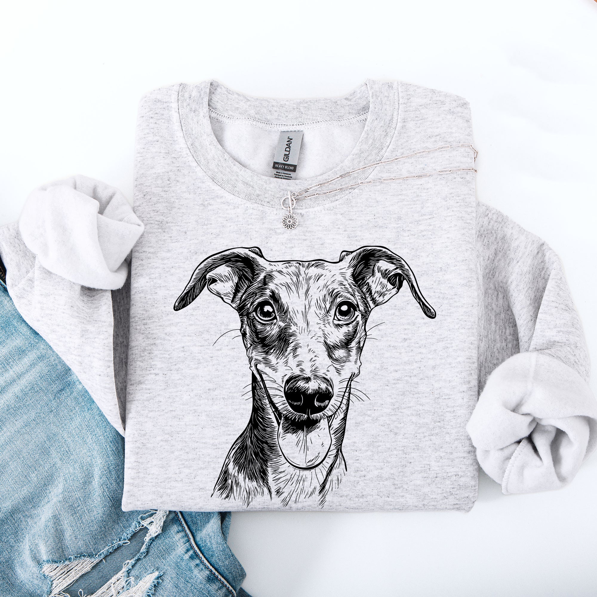 Whippet Pet Dog Breed Illustration And Loyal Companion Silhouette Artwork Exclusive Edition Sweatshirt