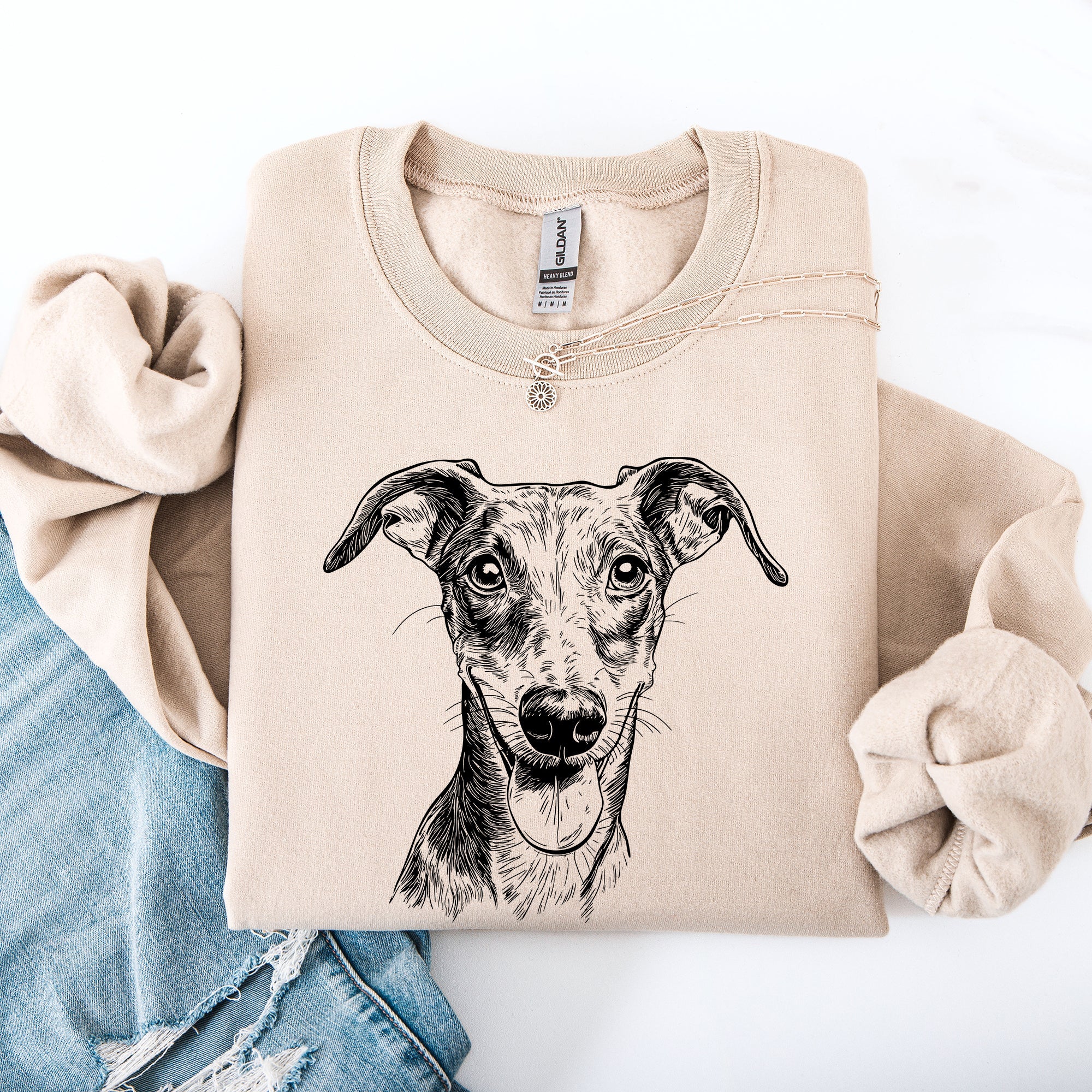 Whippet Pet Dog Breed Illustration And Loyal Companion Silhouette Artwork Exclusive Edition Sweatshirt