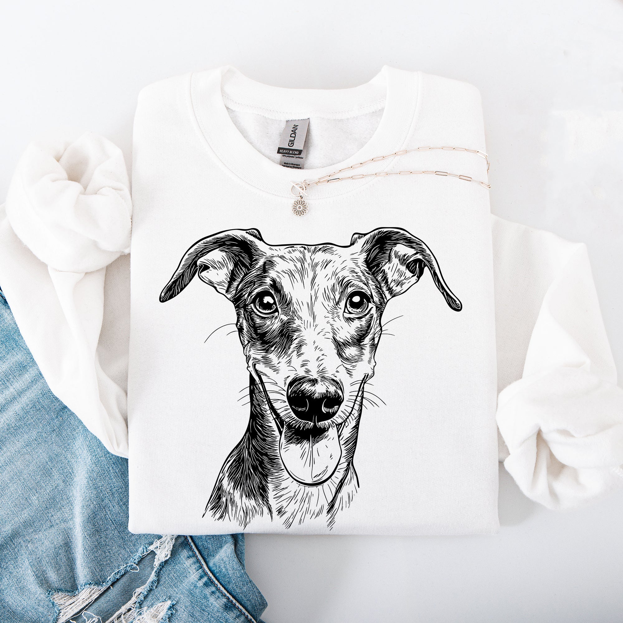 Whippet Pet Dog Breed Illustration And Loyal Companion Silhouette Artwork Exclusive Edition Sweatshirt
