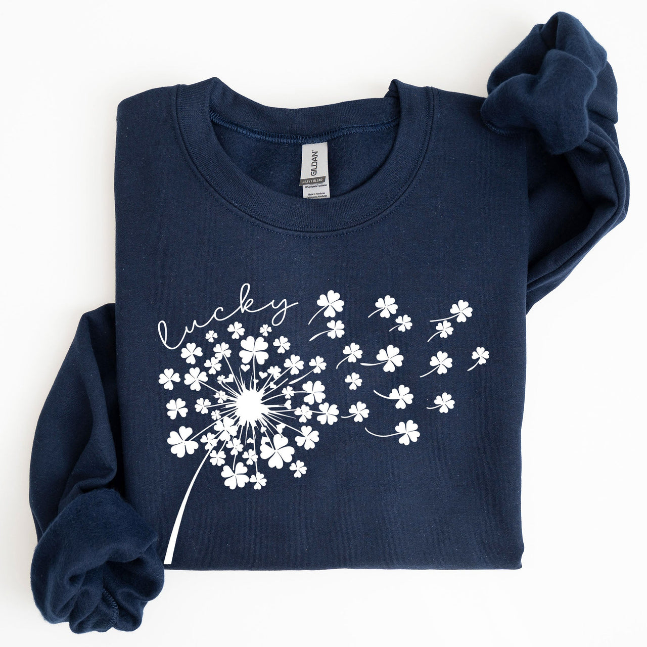 Lucky Dandelion, Clover, Irish, Lucky Charm, St. Patrick's Day Collection Sweatshirt