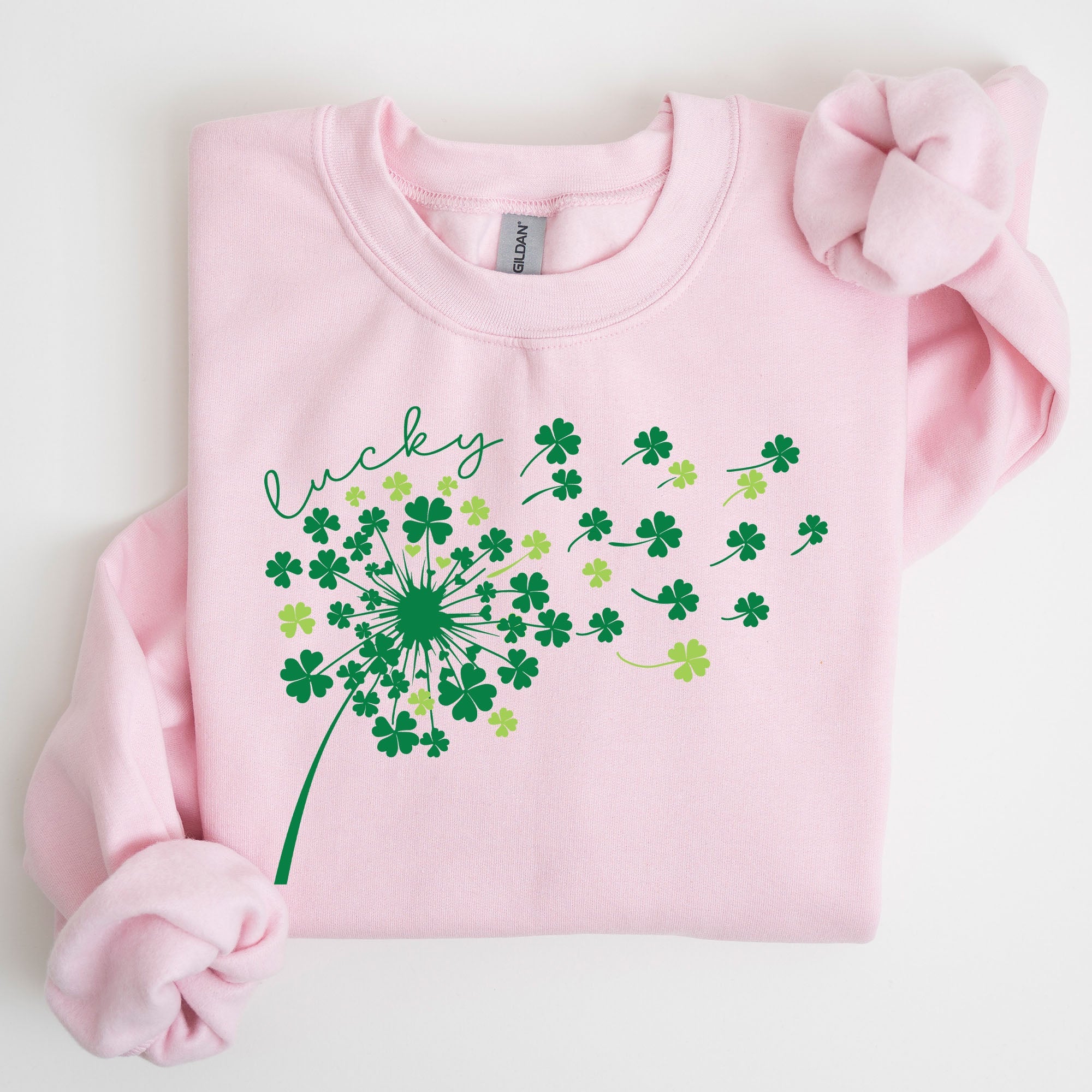Lucky Dandelion, Clover, Irish, Lucky Charm, St. Patrick's Day Collection Sweatshirt