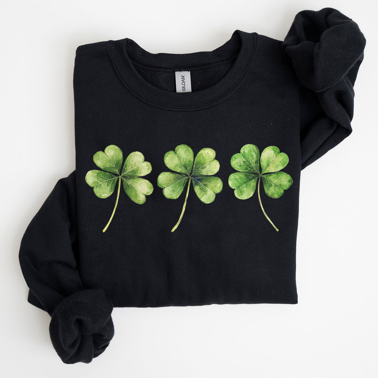 Shamrock Clover Retro St Paddy's Day Lucky Irish Charm Irish Heritage Sweatshirt