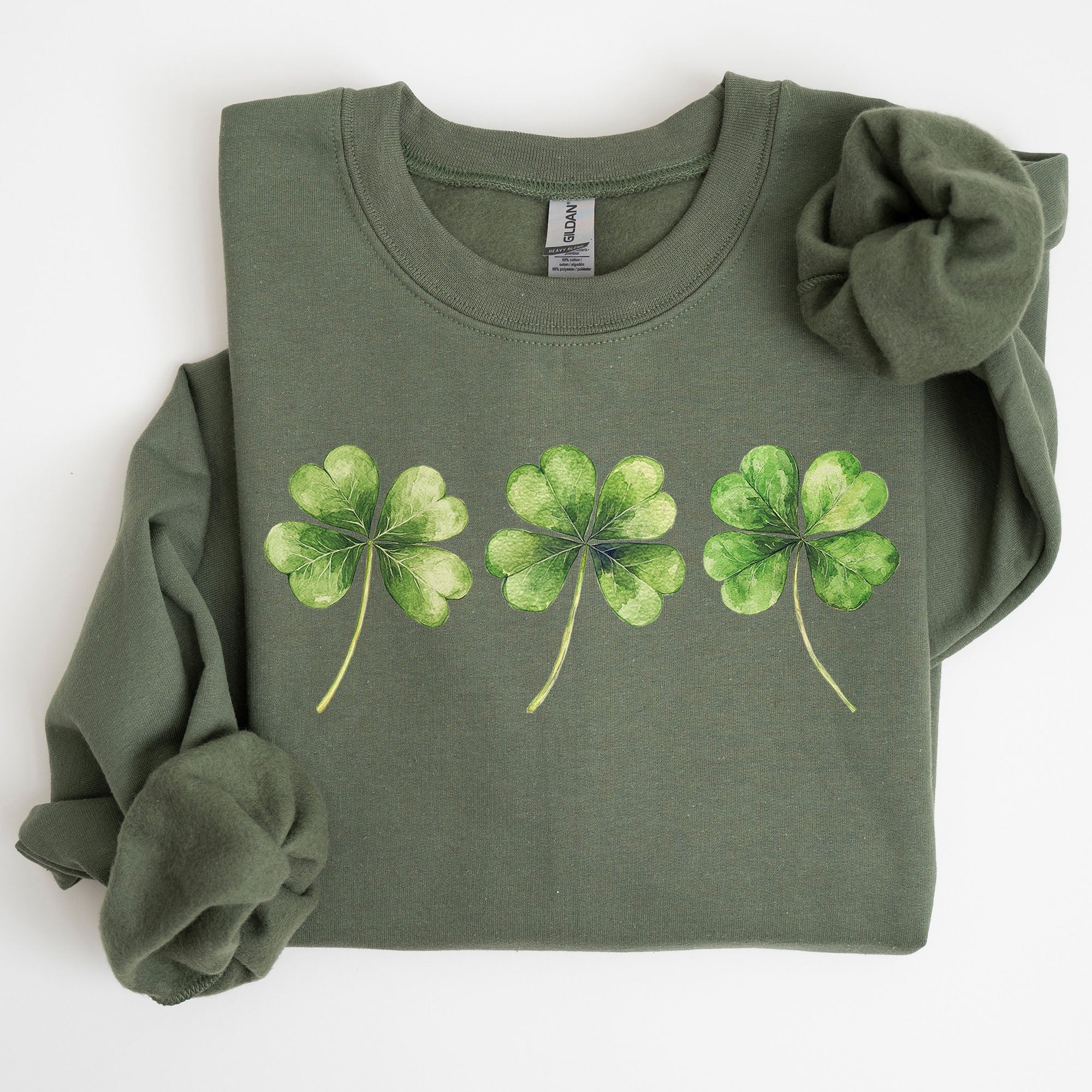 Shamrock Clover Retro St Paddy's Day Lucky Irish Charm Irish Heritage Sweatshirt