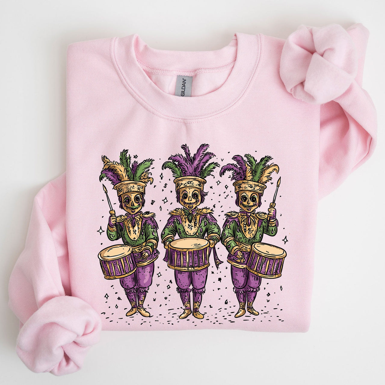 Mardi Gras Nutcracker Coquette Carnival Fleur De Lis Fat Tuesday Parade Sweatshirt