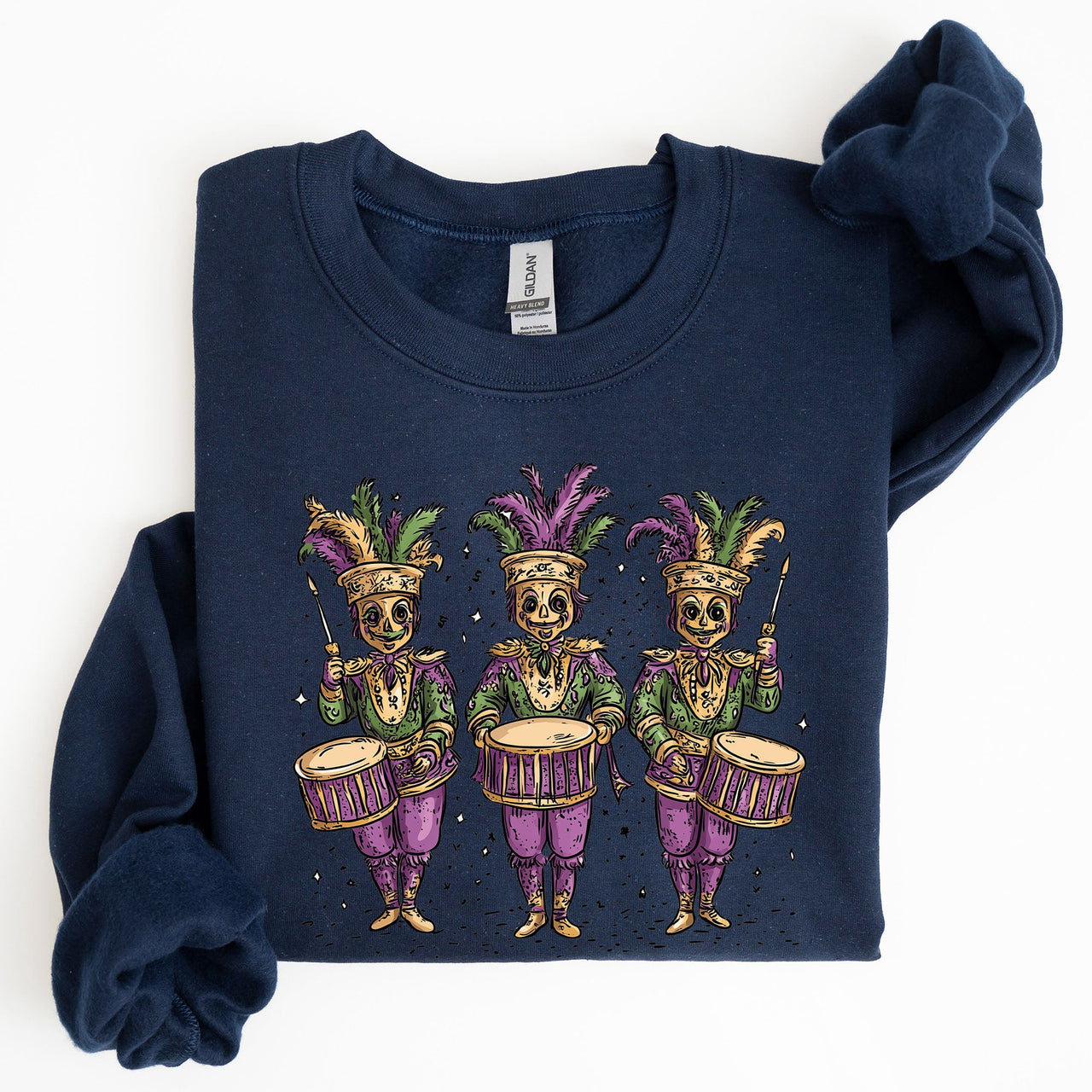 Mardi Gras Nutcracker Coquette Carnival Fleur De Lis Fat Tuesday Parade Sweatshirt
