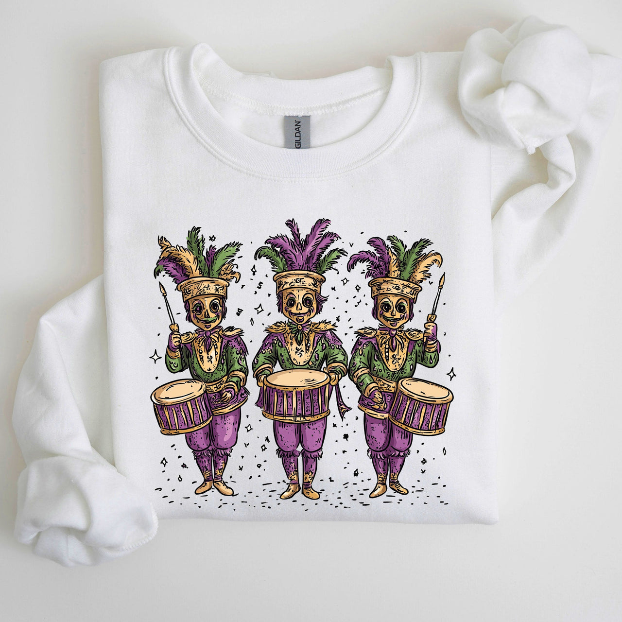 Mardi Gras Nutcracker Coquette Carnival Fleur De Lis Fat Tuesday Parade Sweatshirt