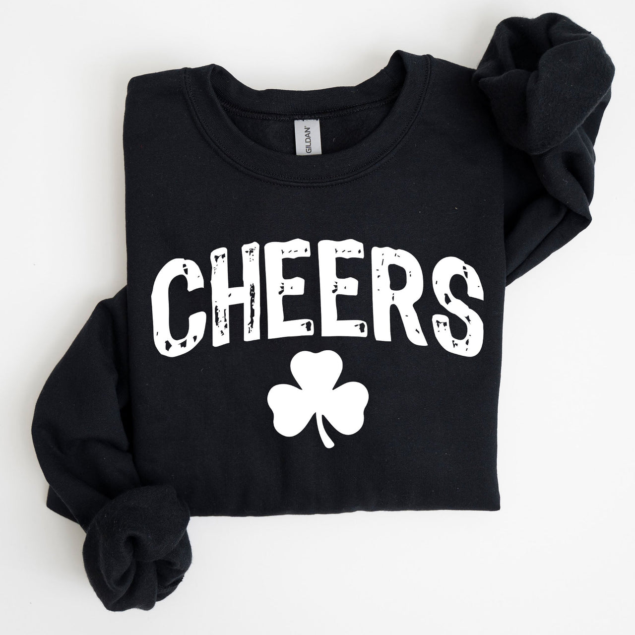 Cheers Shamrock Clover Lucky Retro Irish Lucky Charm St Patrick's Day Sweatshirt