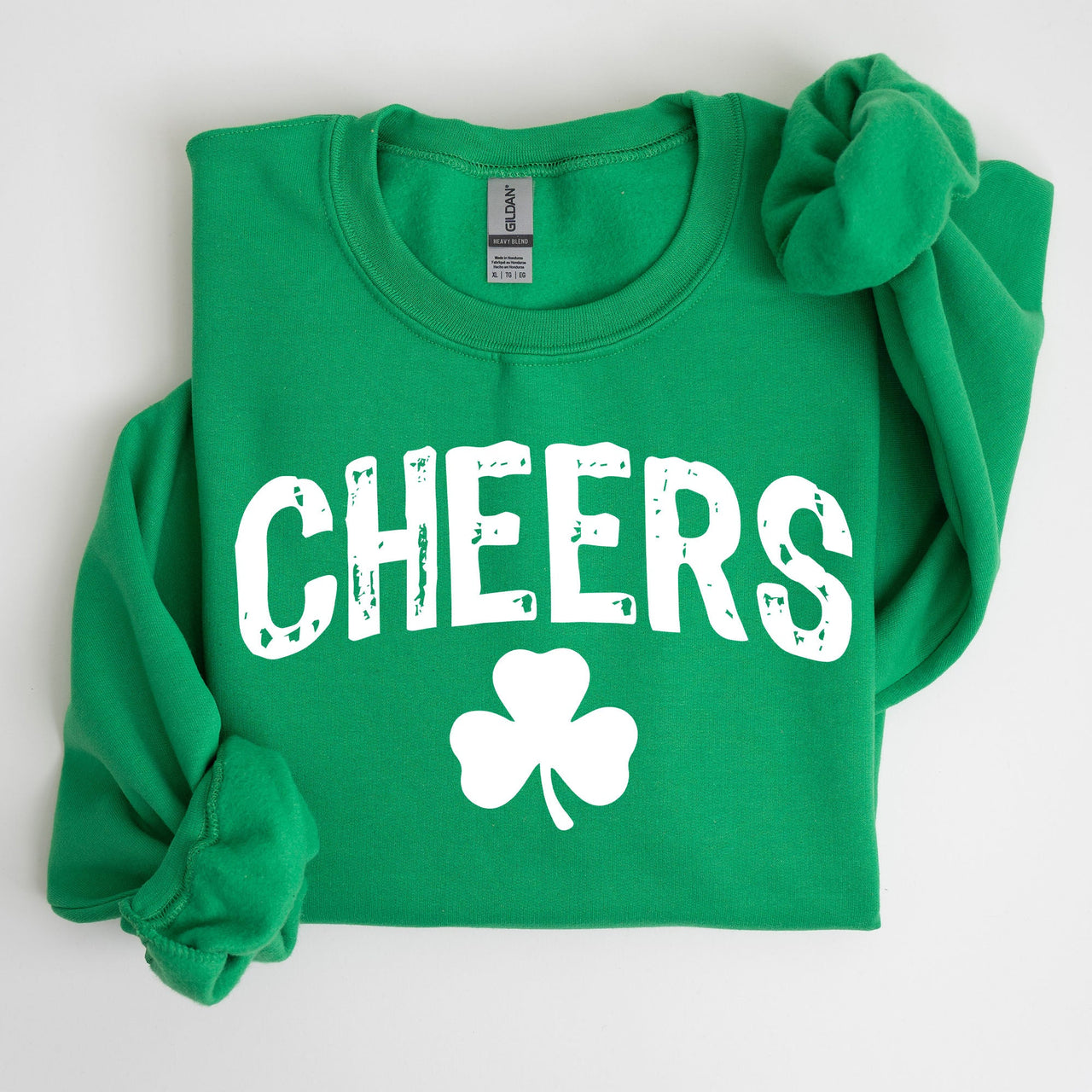 Cheers Shamrock Clover Lucky Retro Irish Lucky Charm St Patrick's Day Sweatshirt
