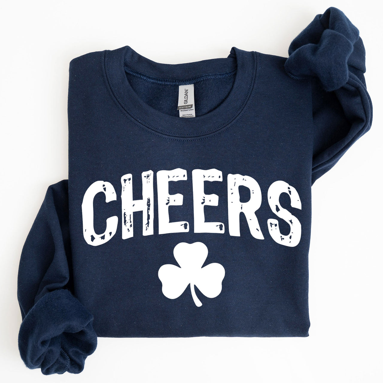 Cheers Shamrock Clover Lucky Retro Irish Lucky Charm St Patrick's Day Sweatshirt