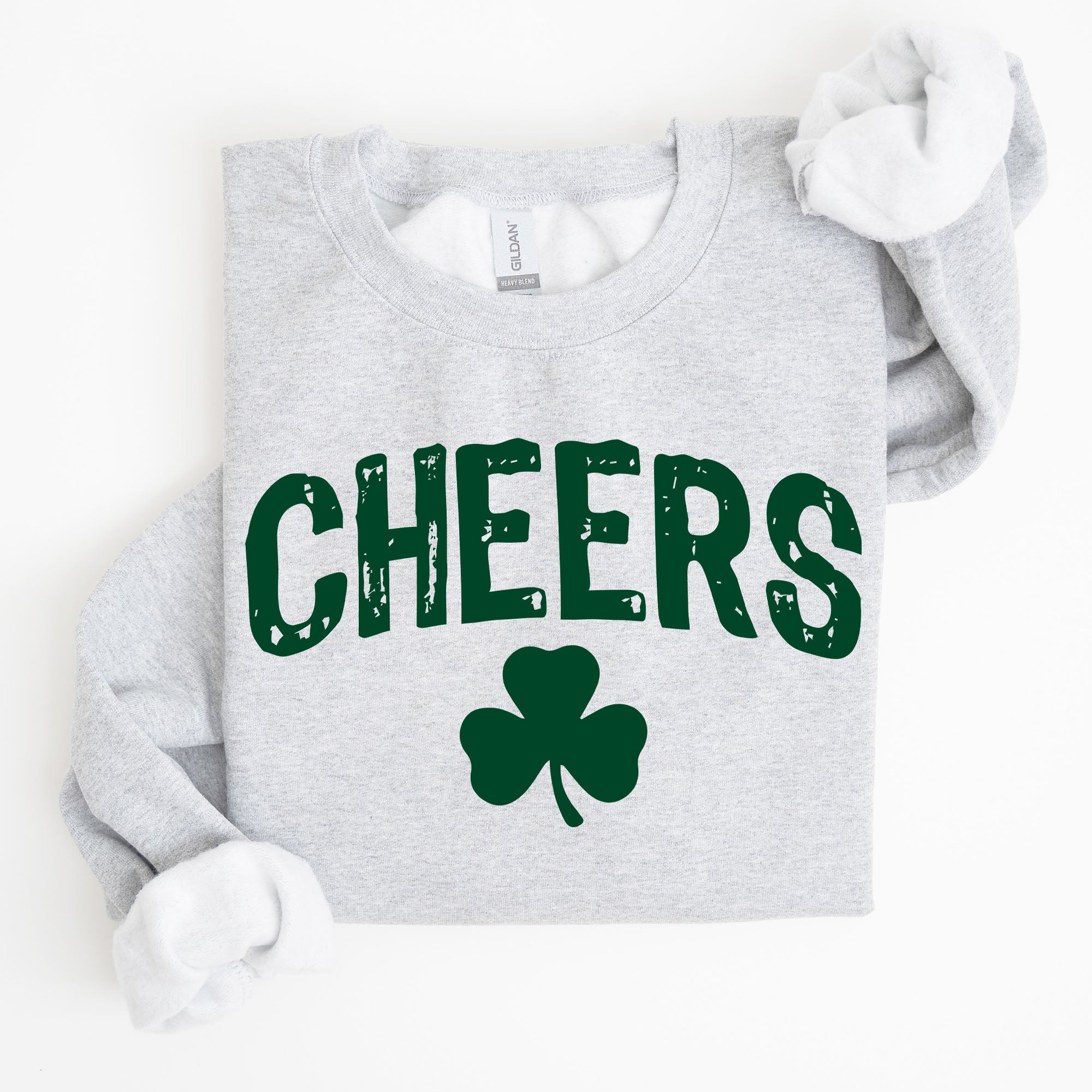 Cheers Shamrock Clover Lucky Retro Irish Lucky Charm St Patrick's Day Sweatshirt