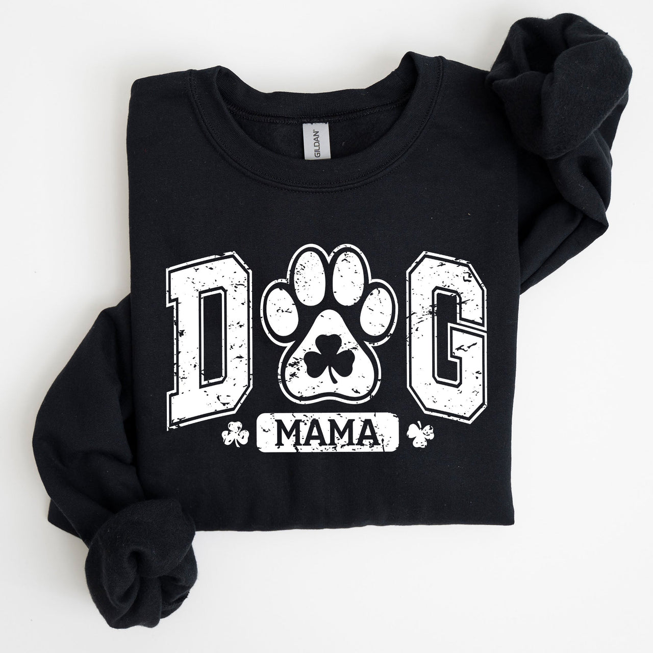 Dog Mama Coquette Bow Shamrock Clover Irish Lucky Lucky Charm St Patrick's Day Sweatshirt