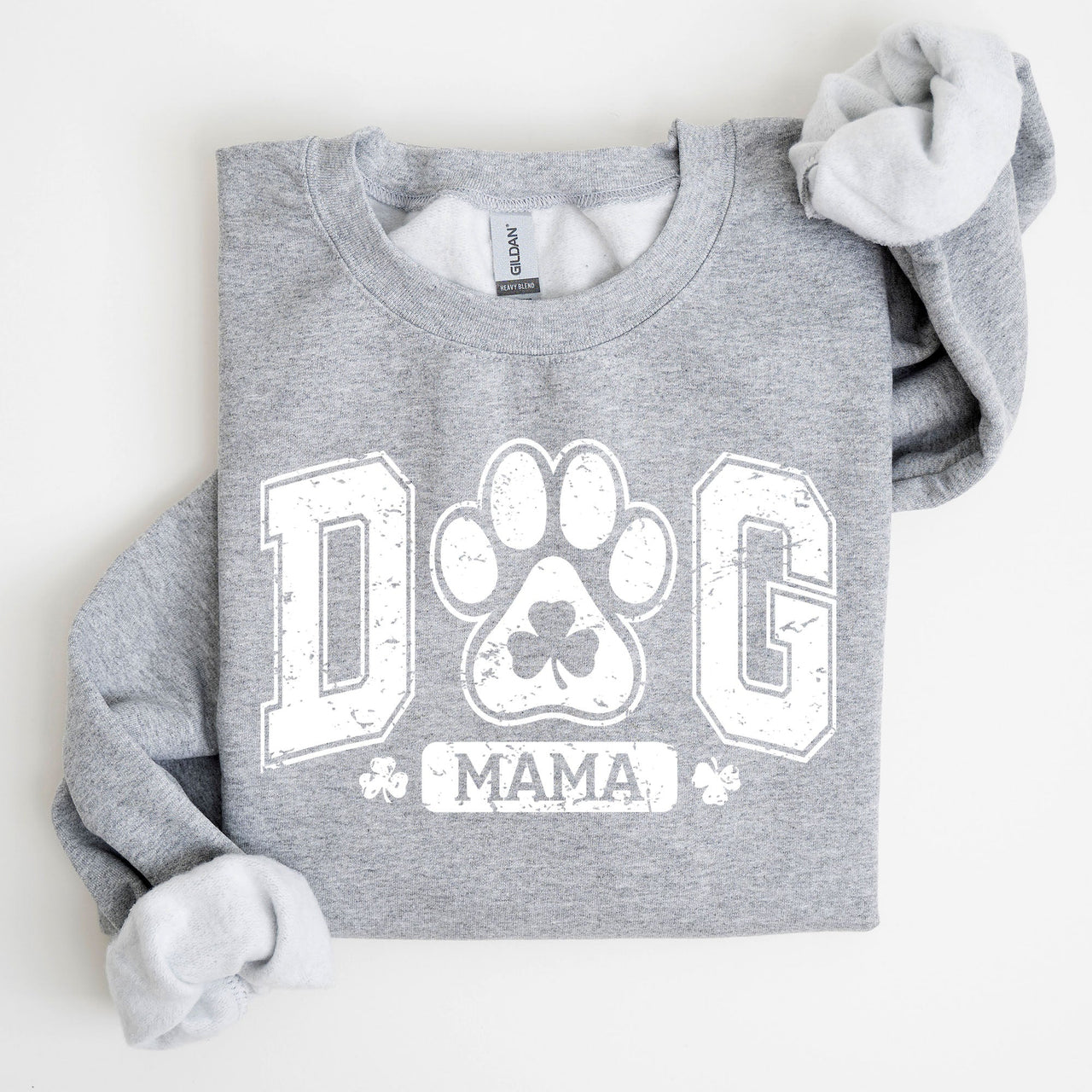 Dog Mama Coquette Bow Shamrock Clover Irish Lucky Lucky Charm St Patrick's Day Sweatshirt