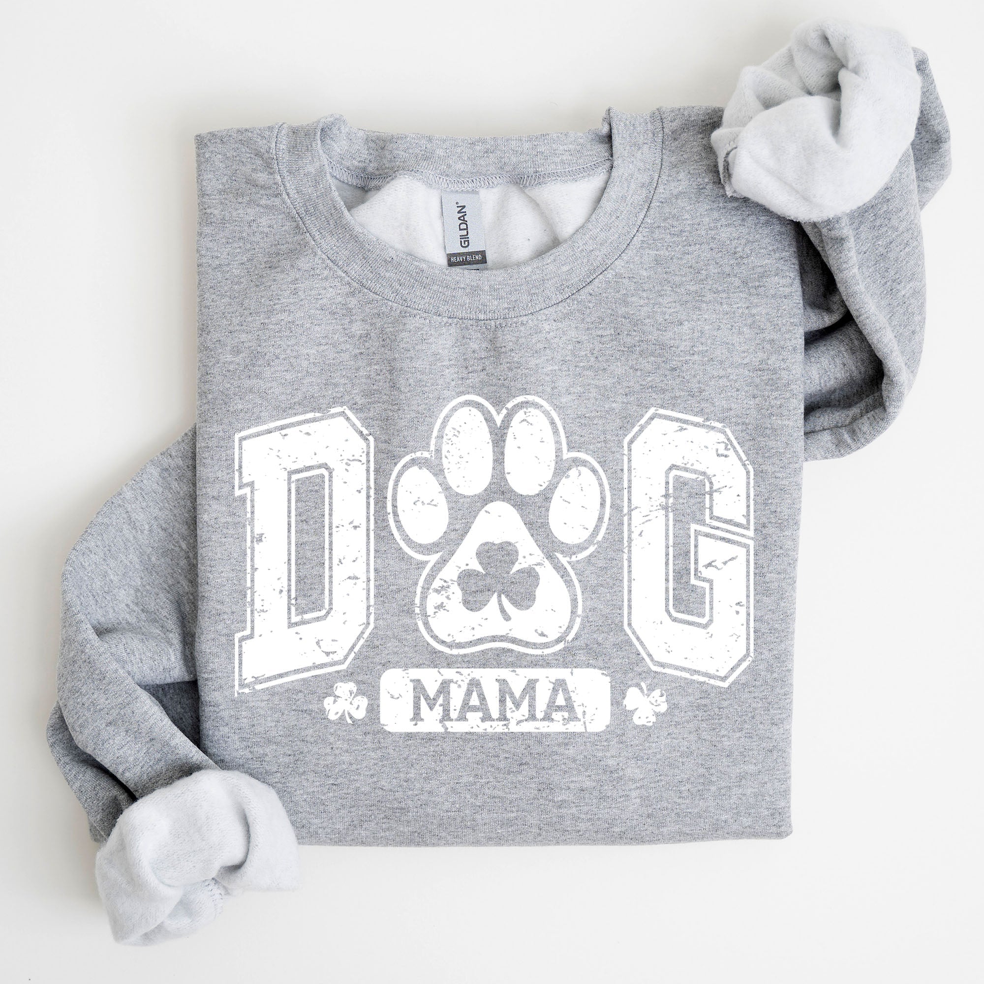 Dog Mama Coquette Bow Shamrock Clover Irish Lucky Lucky Charm St Patrick's Day Sweatshirt